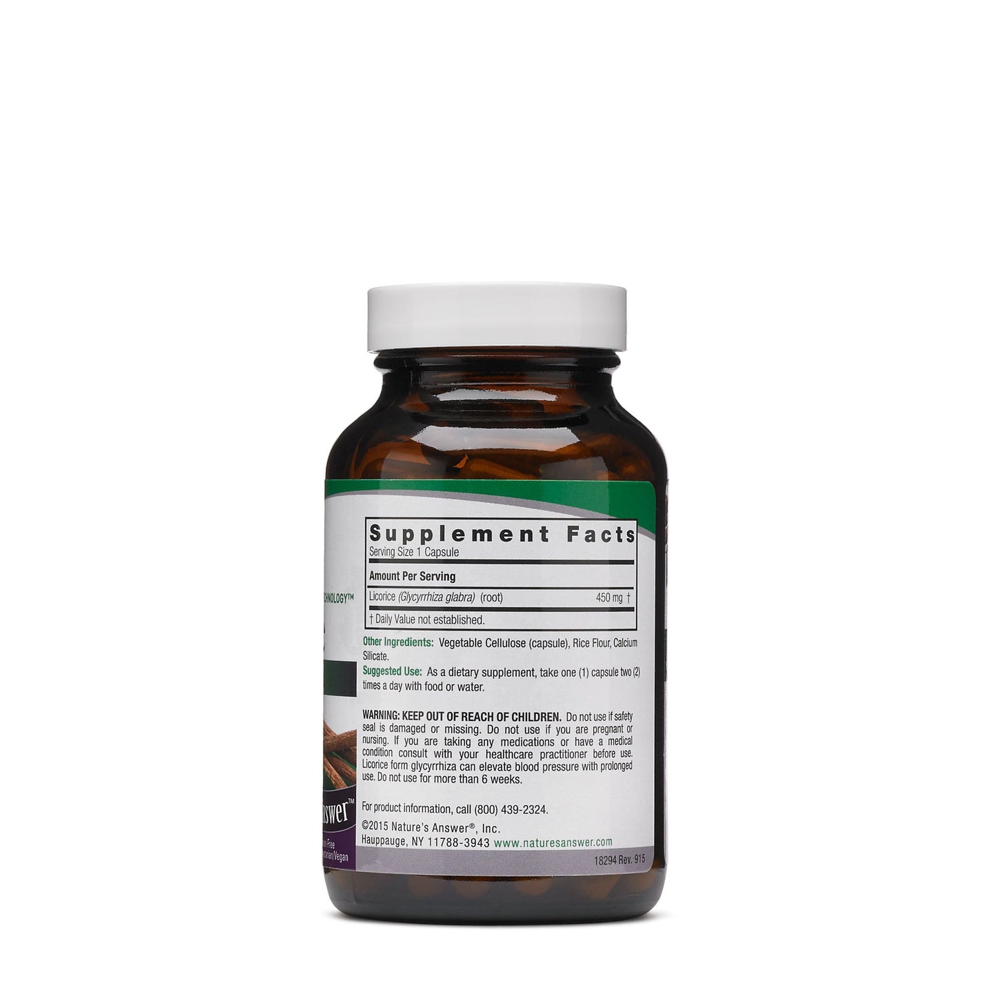 Nature's Answer Licorice Root Capsules 90 Count
