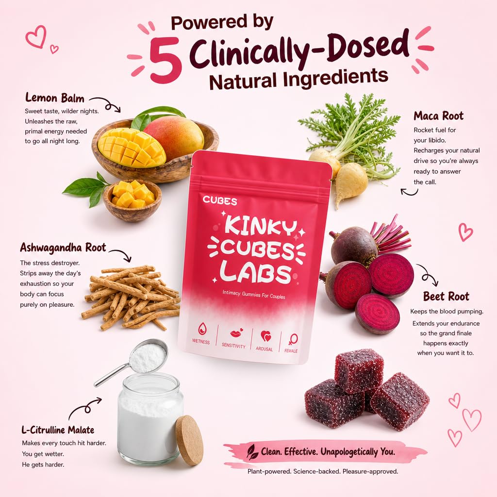 Kinky Cubes Labs Kinky Cubes Gummies Hot Mango Flavor 30 Count