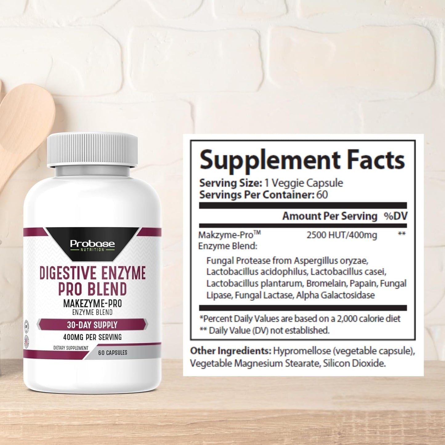 Probase Nutrition Digestive Enzyme Pro Blend 60 Capsules
