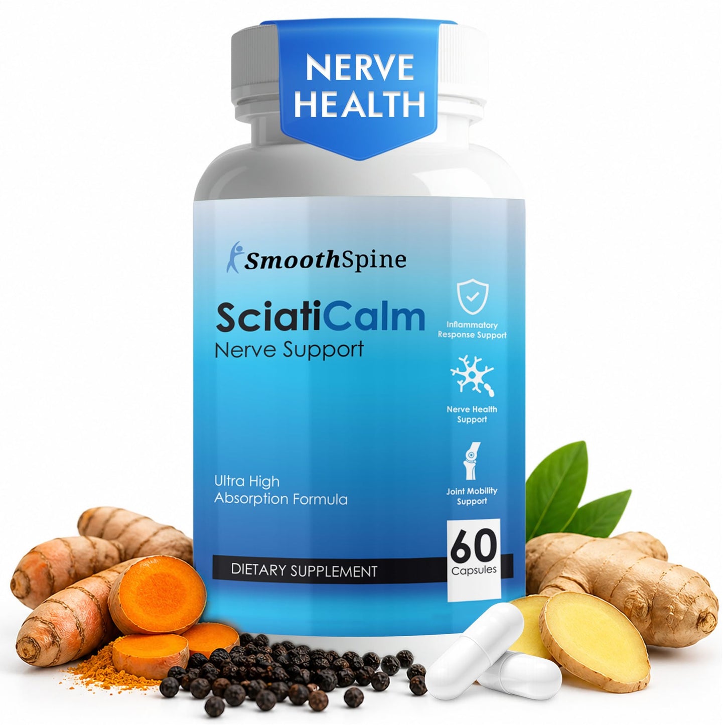 SmoothSpine SciatiCalm Dietary Supplement Capsule 60 Capsules