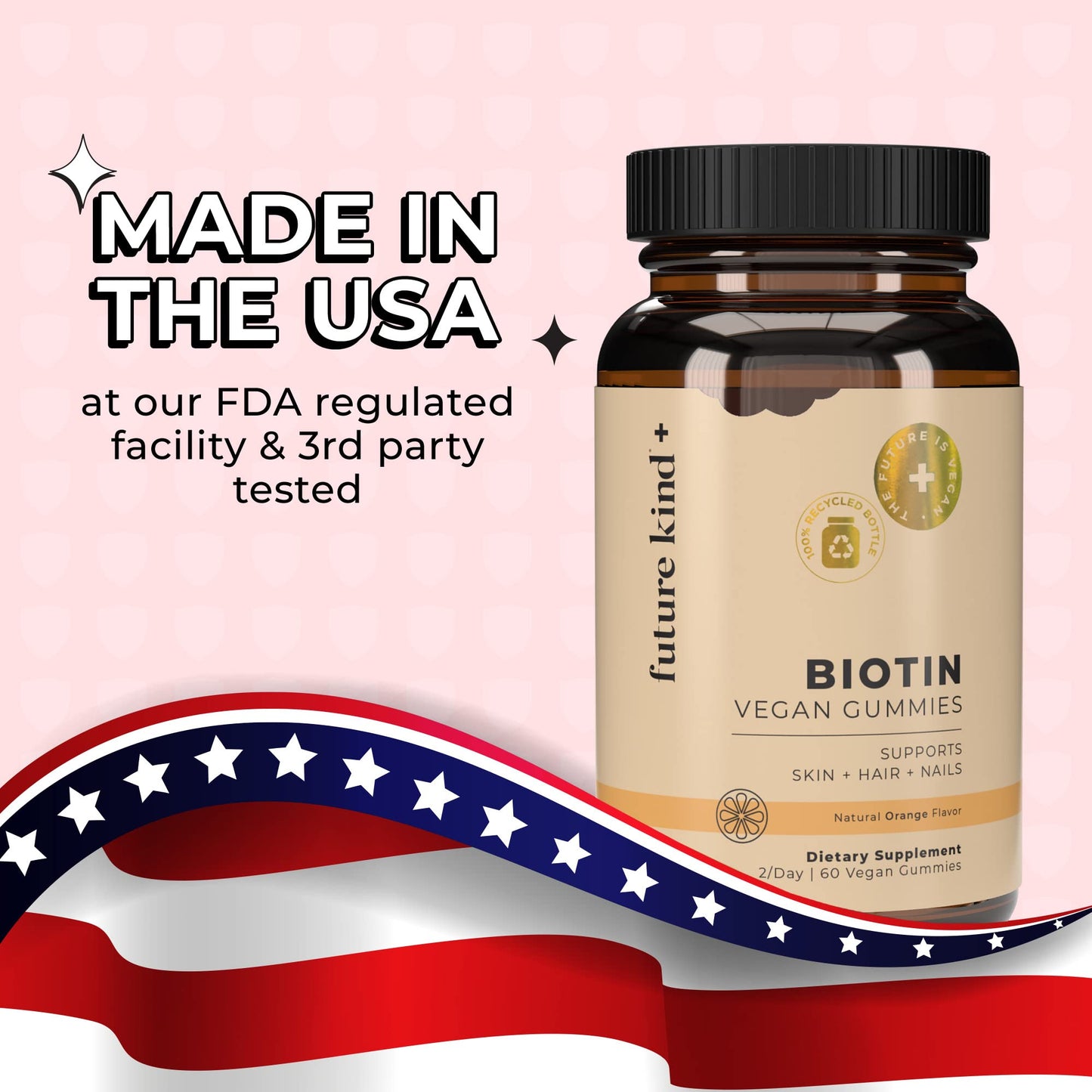 Future Kind Vegan Biotin Gummies, 30 Gummies