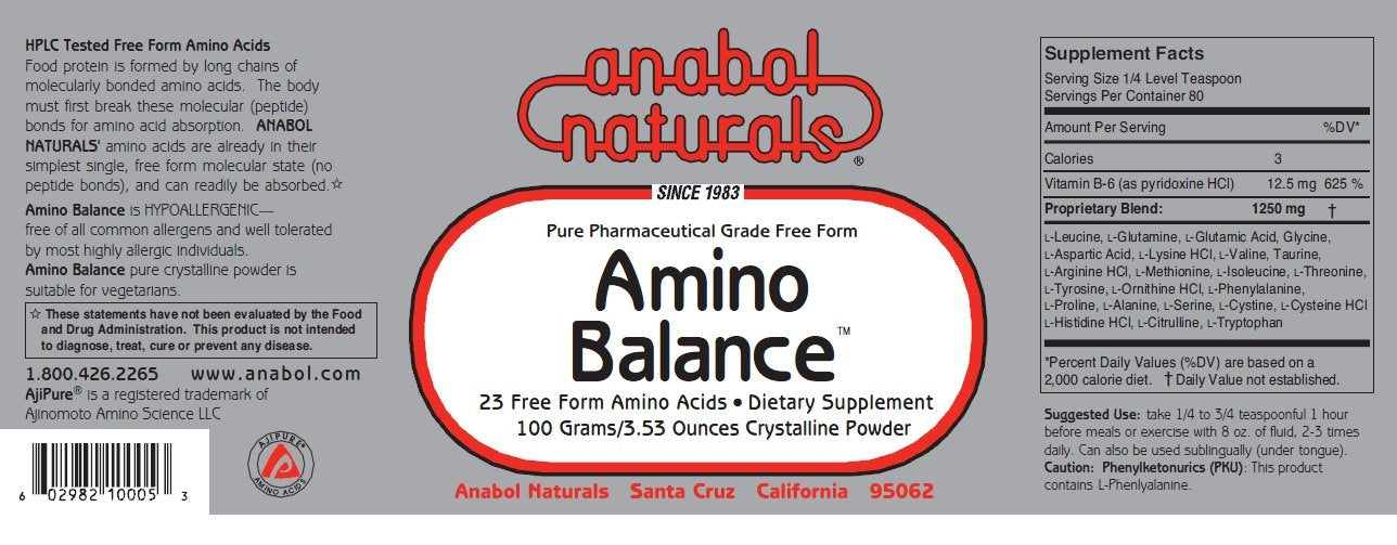 Anabol Naturals Energy Stack: Amino Balance & Creapure Creatine Powder, 7.0548 oz