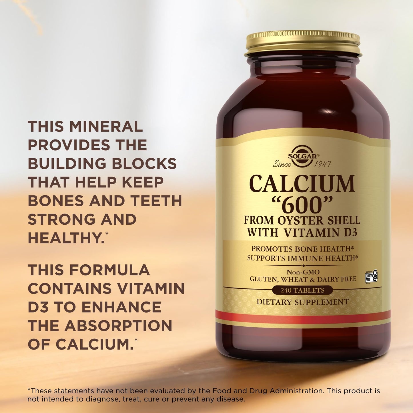 Solgar Calcium 600 Tablets, 480 Count