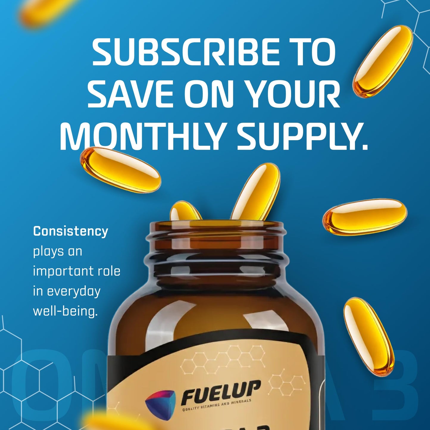 Fuelup Omega 3 (TG) 1000 mg Softgels, 180 Count