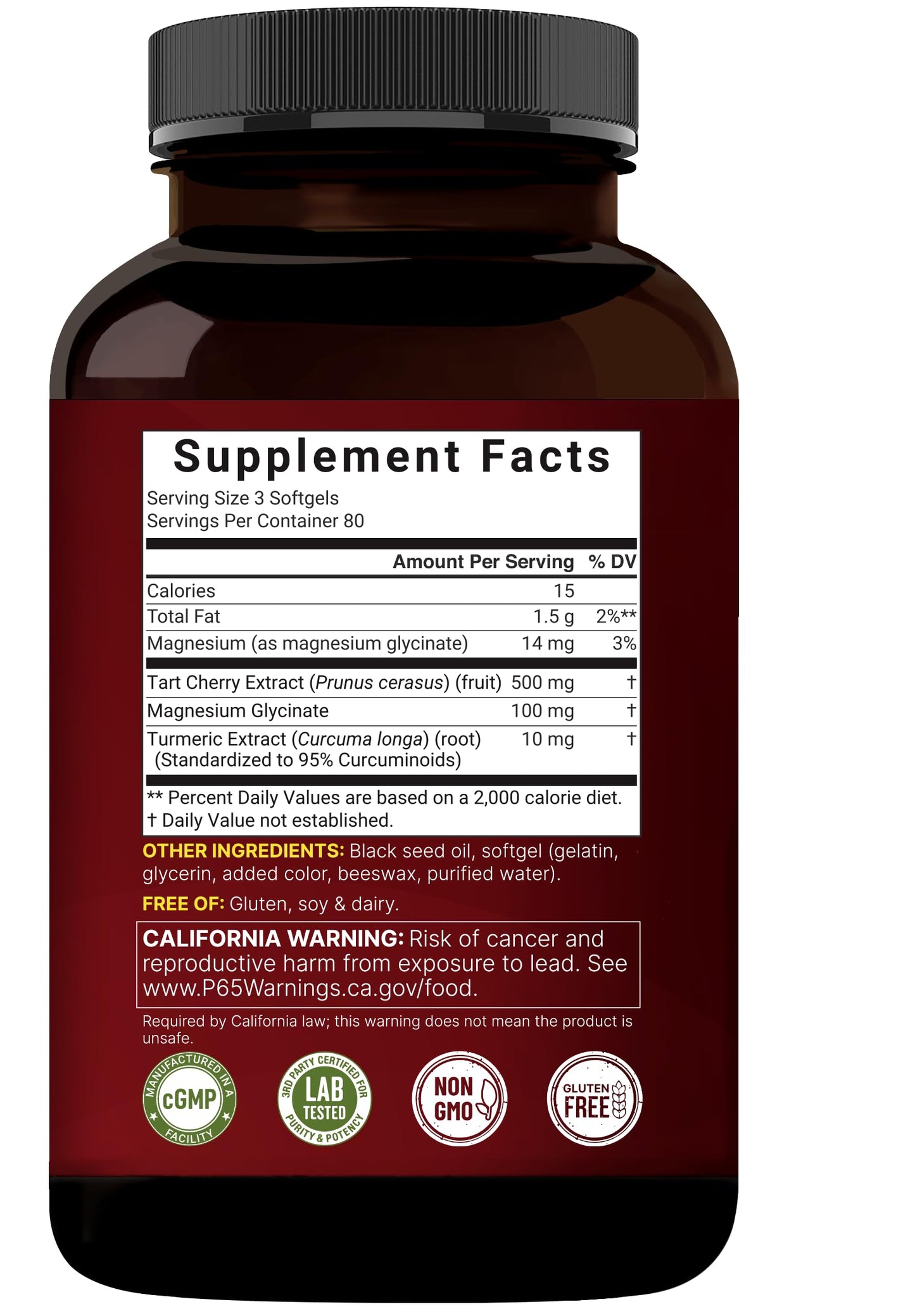 NatureBell Tart Cherry Softgels 240