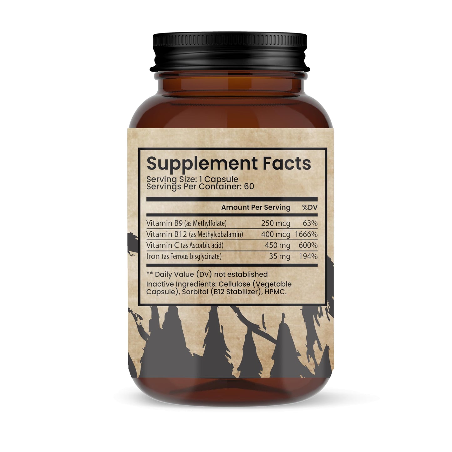 Teton Naturals Anemia 35MG 60 Capsules