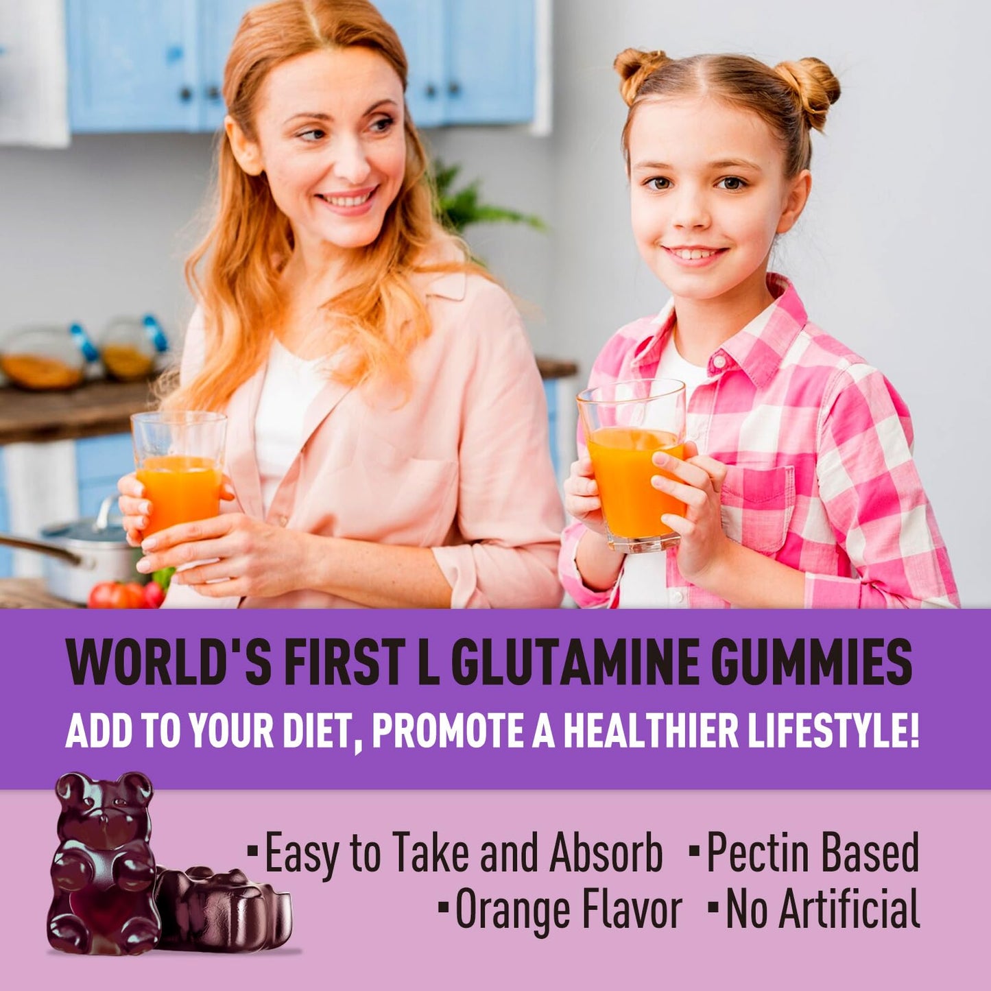 GREABBY L-Glutamine 1000mg Gummies, 120 Count