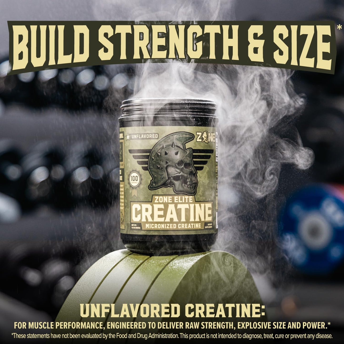 Zone Smelling Salts Creatine Monohydrate Powder, 16 oz