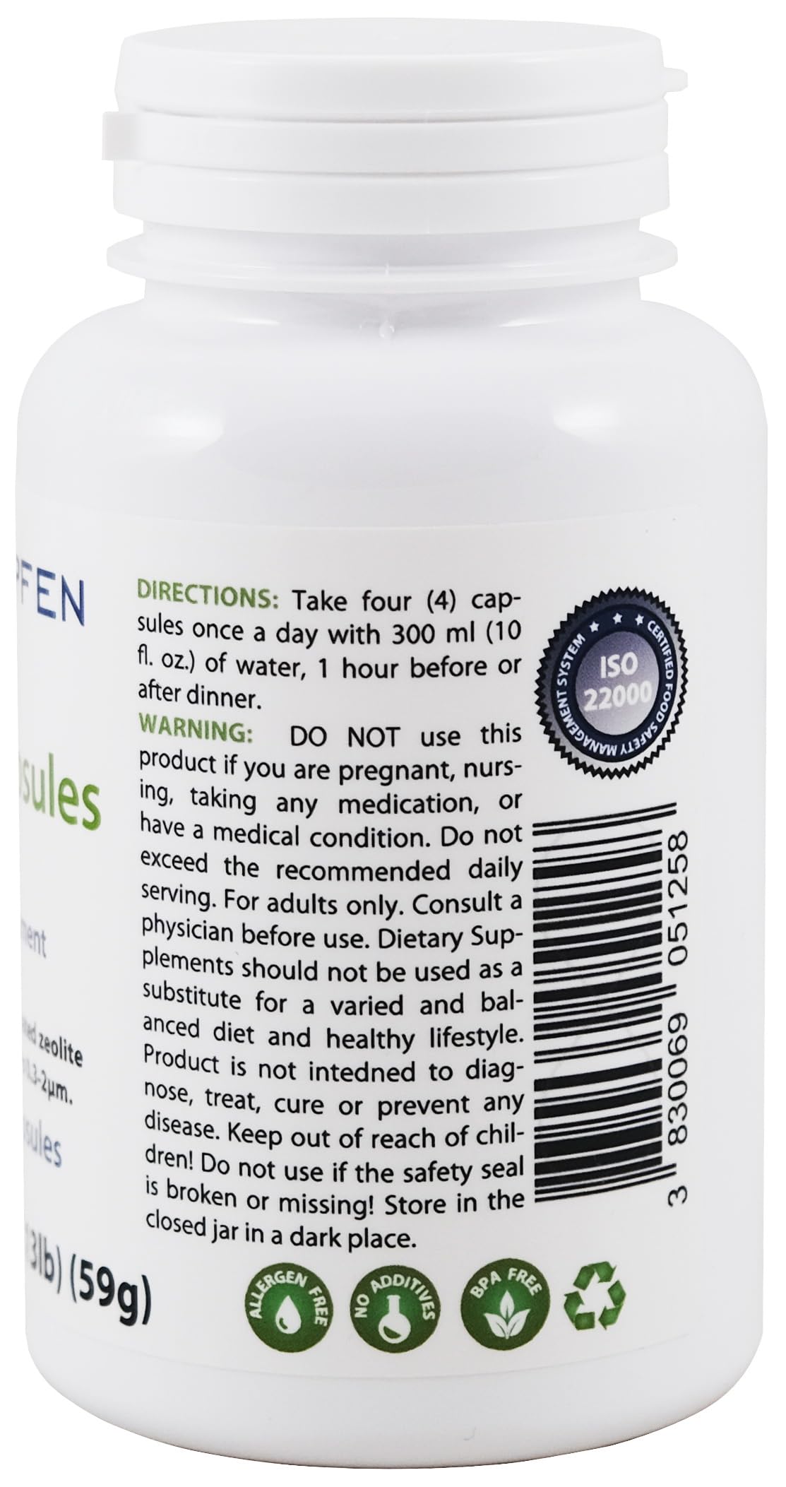 Heiltropfen Zeolite Detox Clinoptilolite 3X Activated, 120 Capsules
