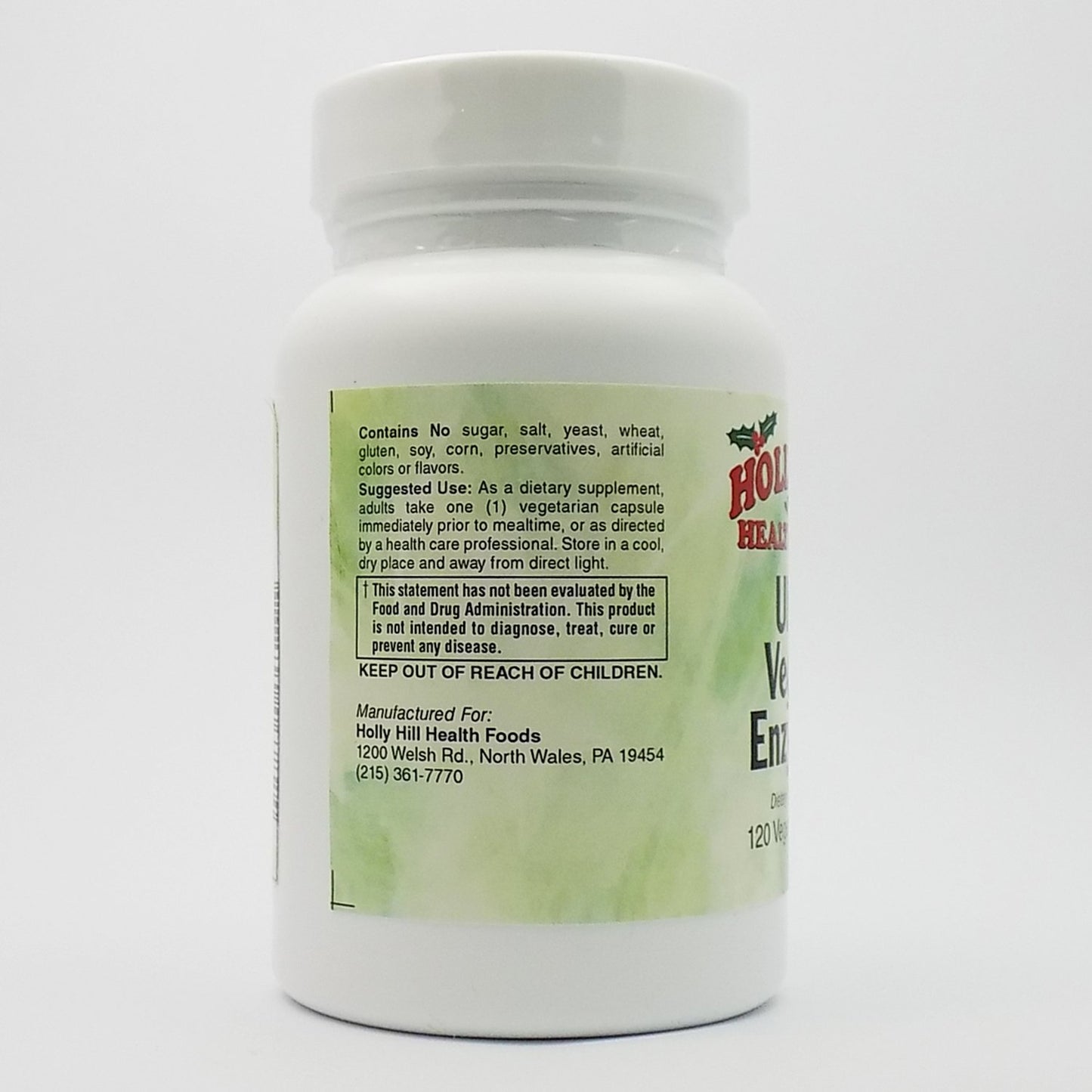 Holly Hill Health Foods Ultra Veggie Enzymes 120 Capsules