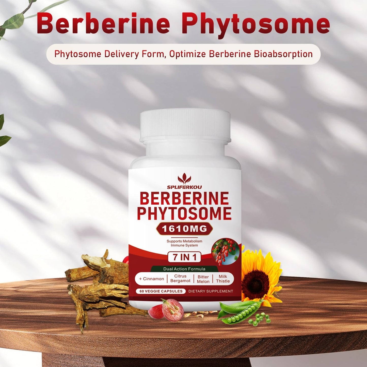 Spliferkou 7-in-1 Berberine Phytosome with Ceylon Cinnamon Capsule 120 Capsules