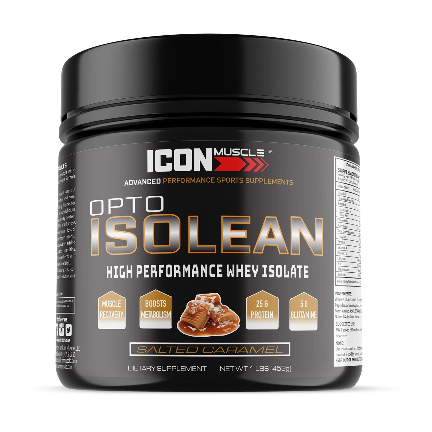 Icon Muscle Isolean Whey Protein Isolate Powder, 16 oz