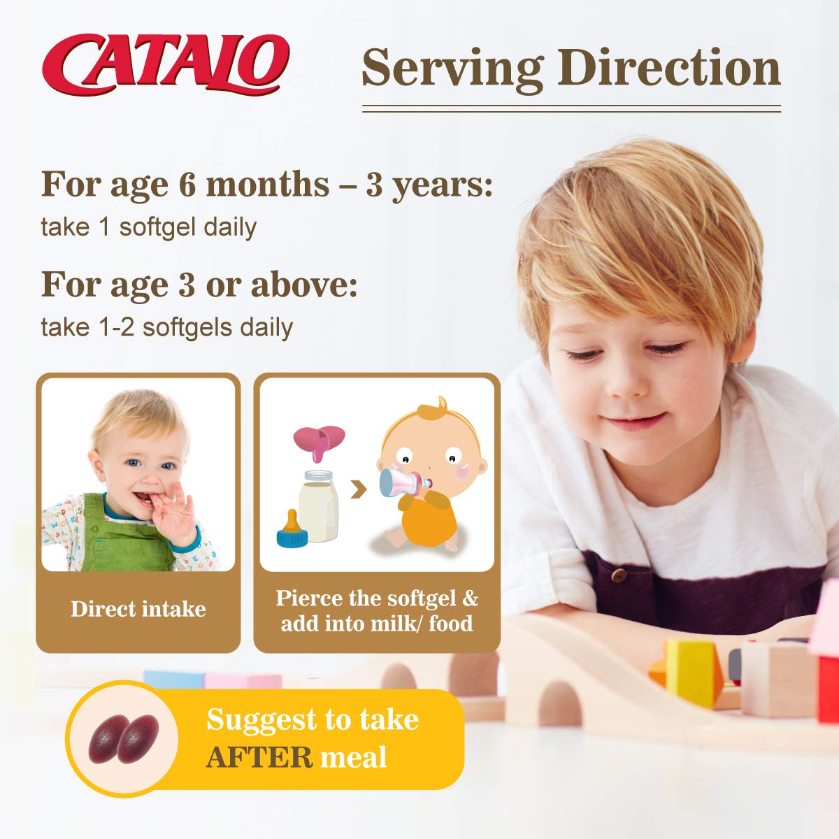 CATALO Children's DHA IQ Formula with Lutein Chewable 50 Count
