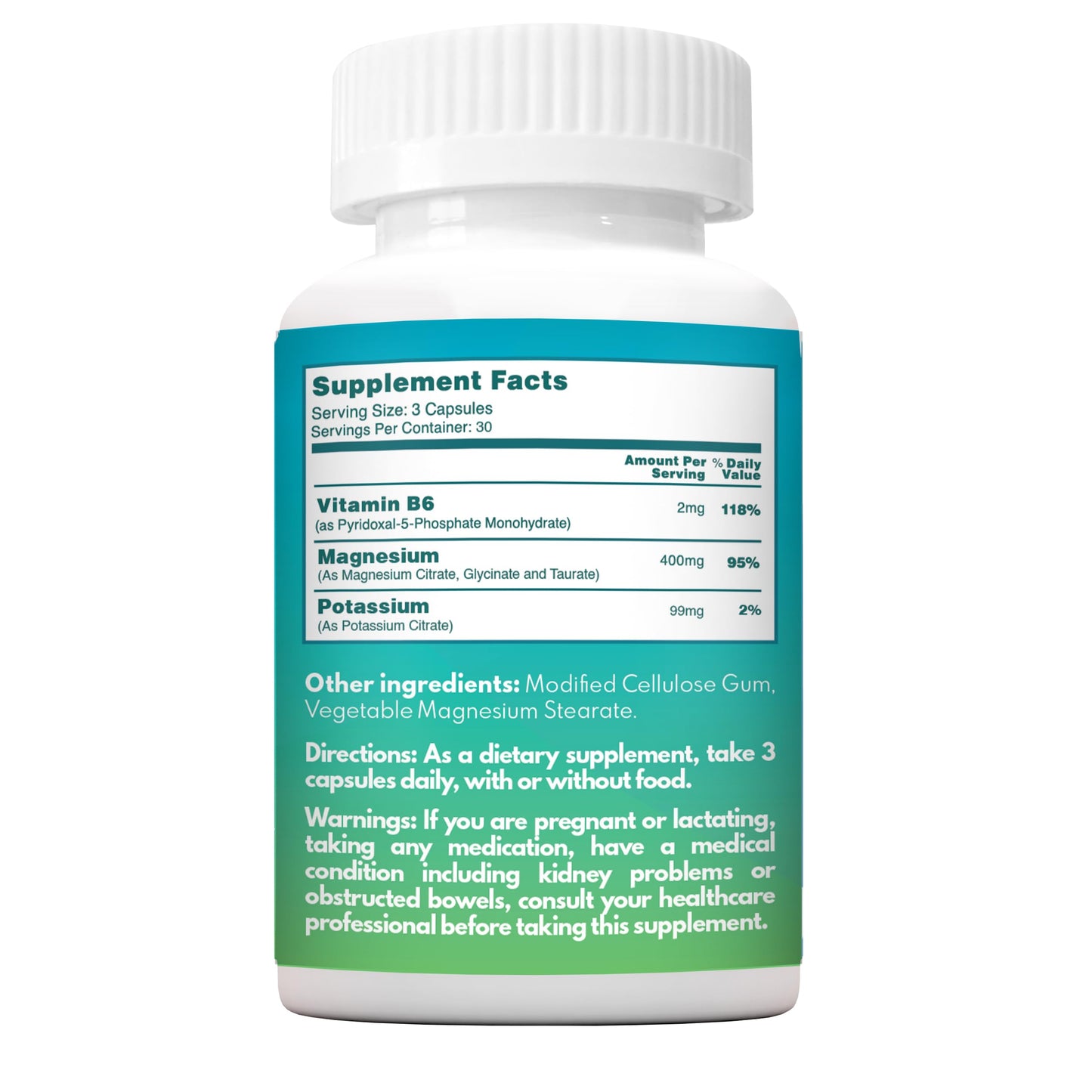 VAL Triple Magnesium Complex 400mg (Glycinate, Taurate & Citrate) Capsules, 90 Count