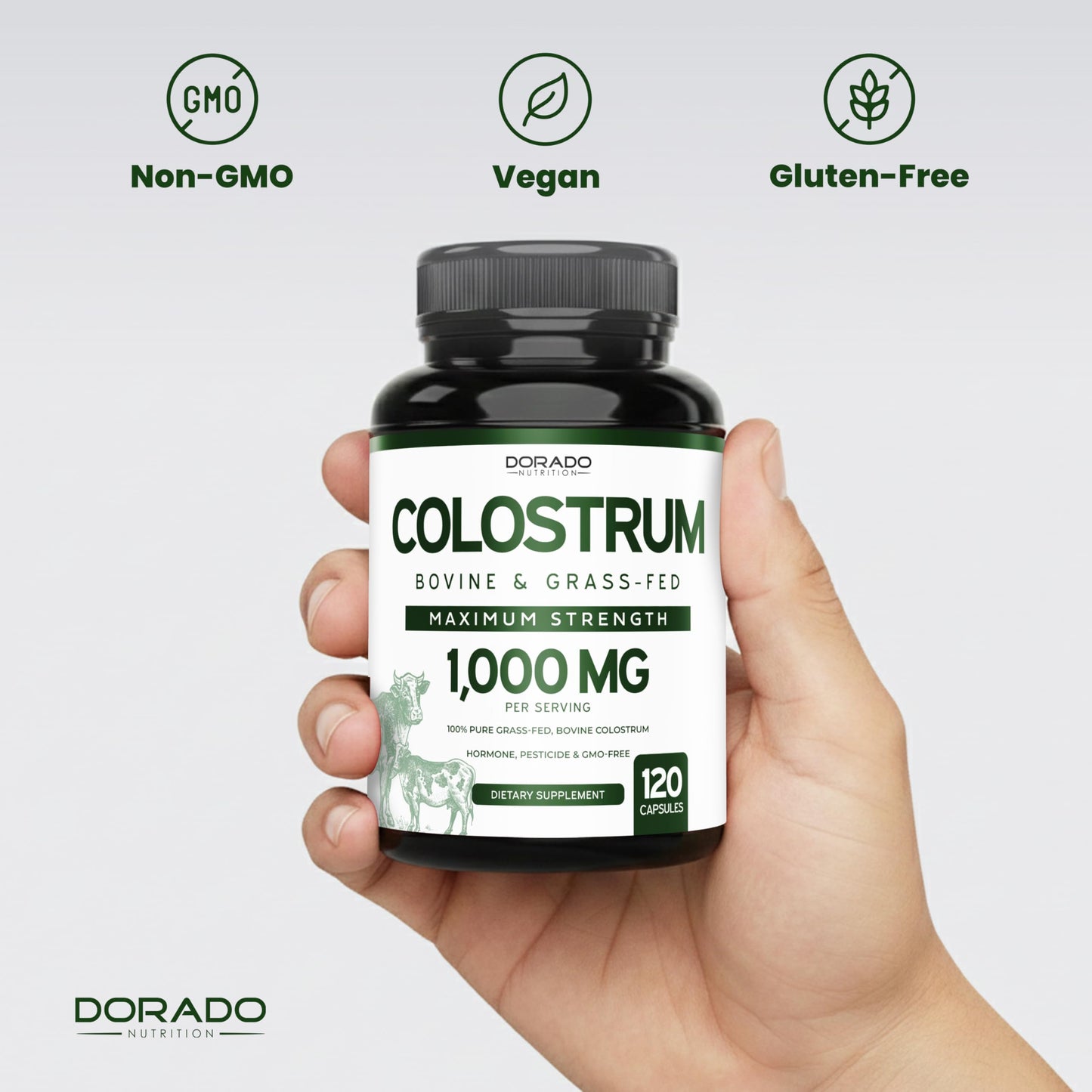 Dorado Nutrition Colostrum Supplement, 120 Capsules