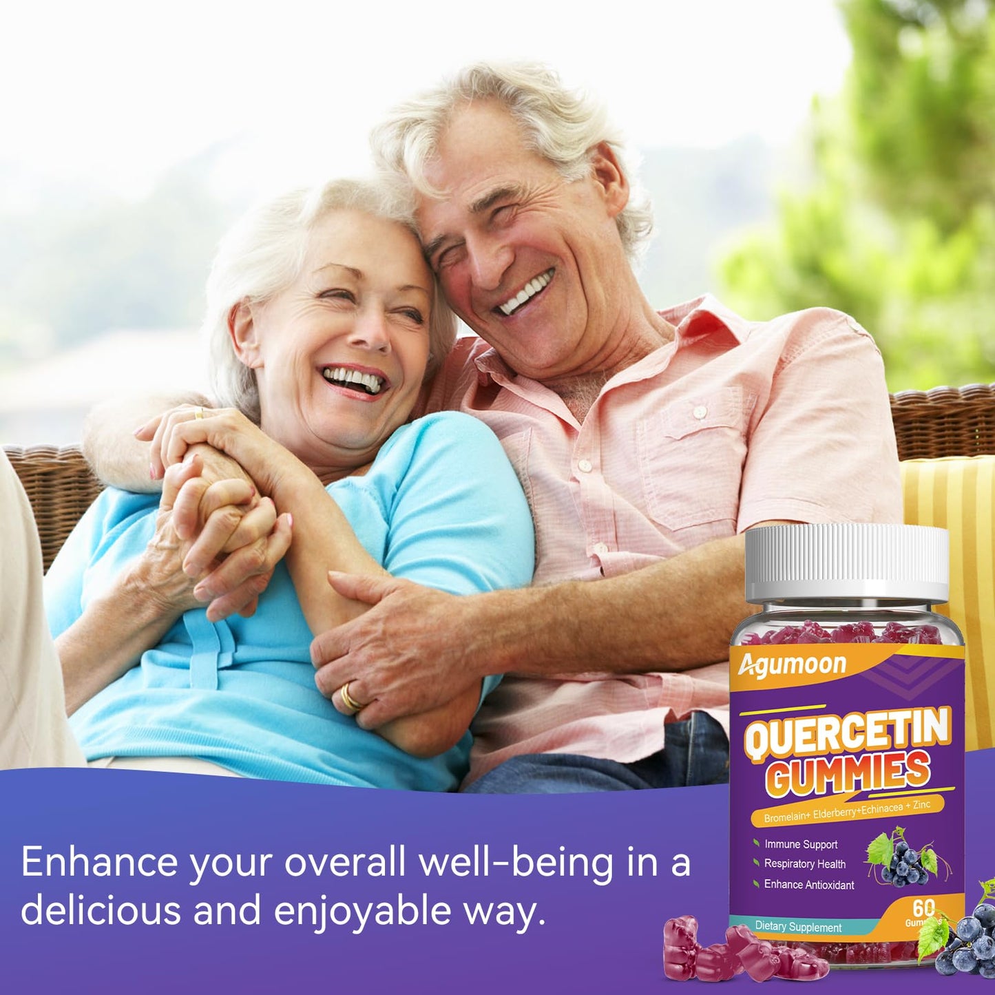 Agumoon Quercetin Gummies, 120 Count