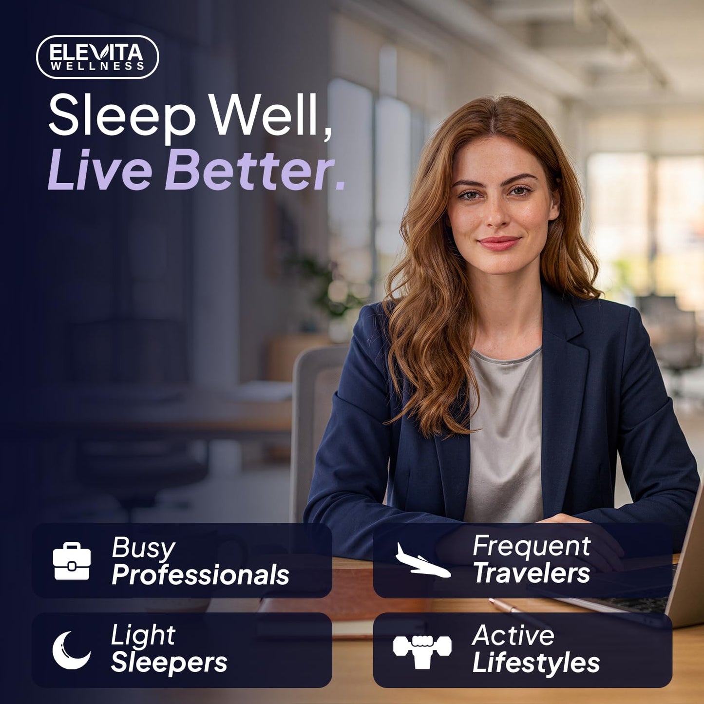 ELEVITA WELLNESS Sleep Supplement Capsules, 60 Count