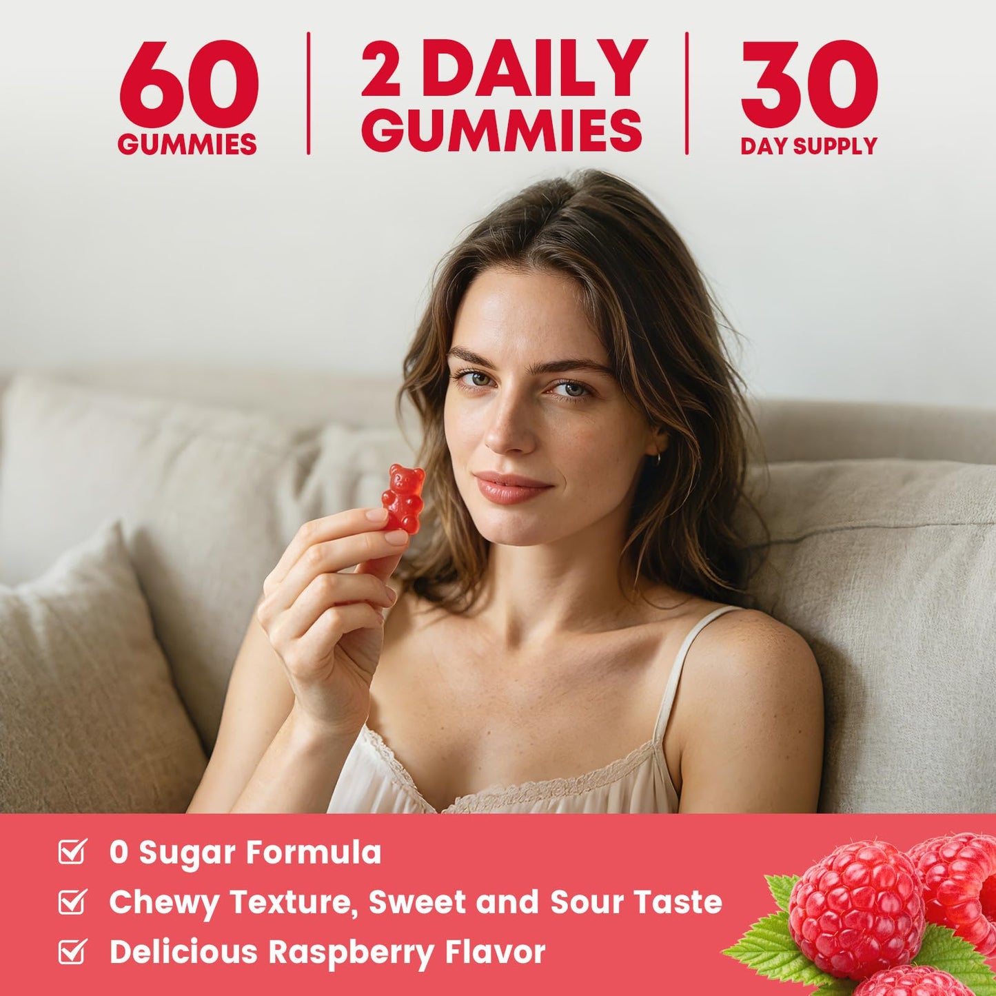 JIANKYTZ Sugar Free Calcium Citrate 1200 mg + Probiotic Gummies with Vitamin D3, K2, Magnesium Gummy, 120 Count