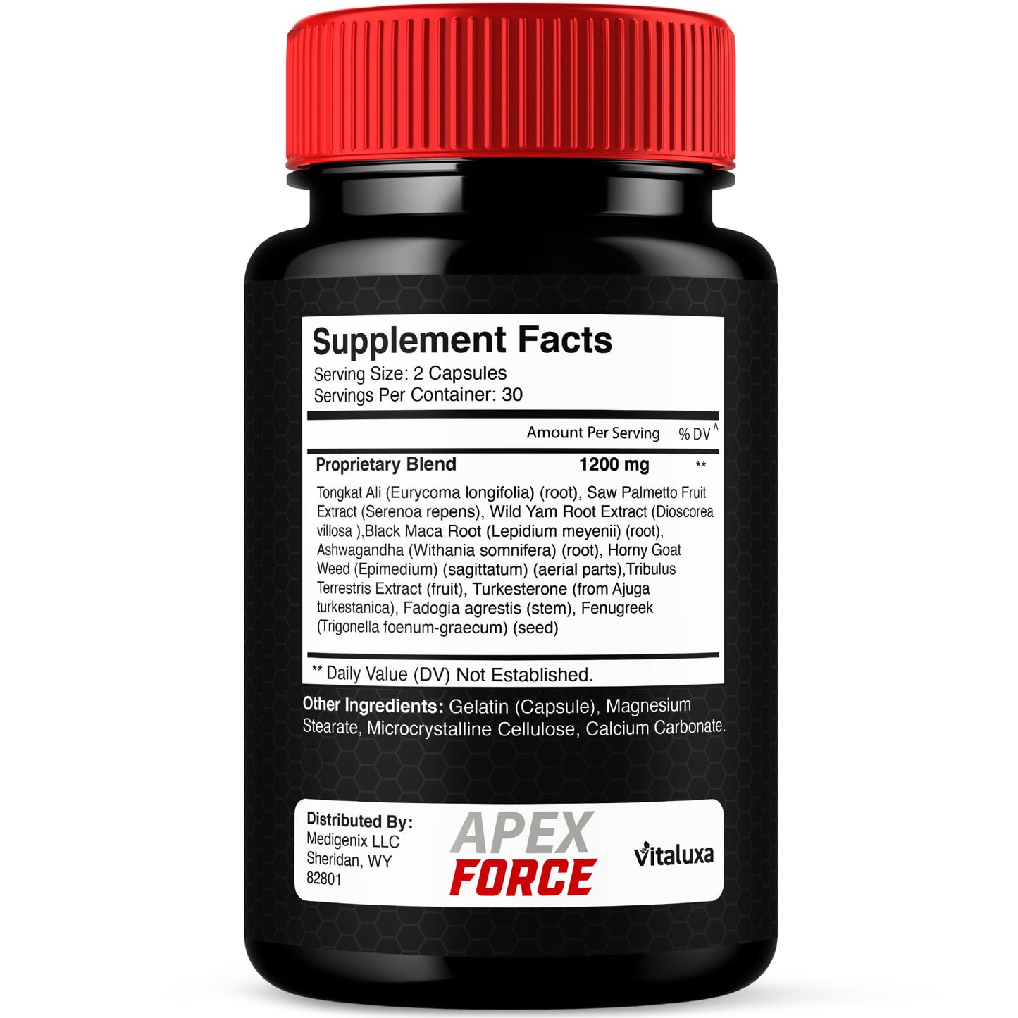 Vitaluxa Apex Force Performance Capsules 300 Capsules