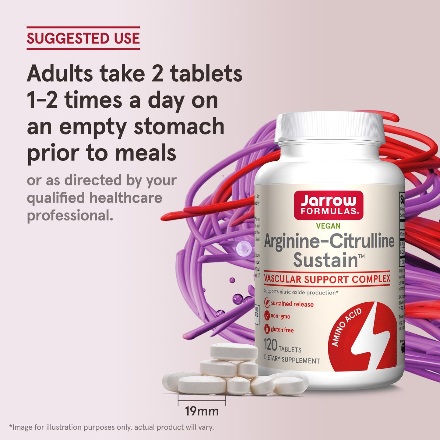 Jarrow Formulas Arginine-Citrulline Sustain Tablets 120 Count