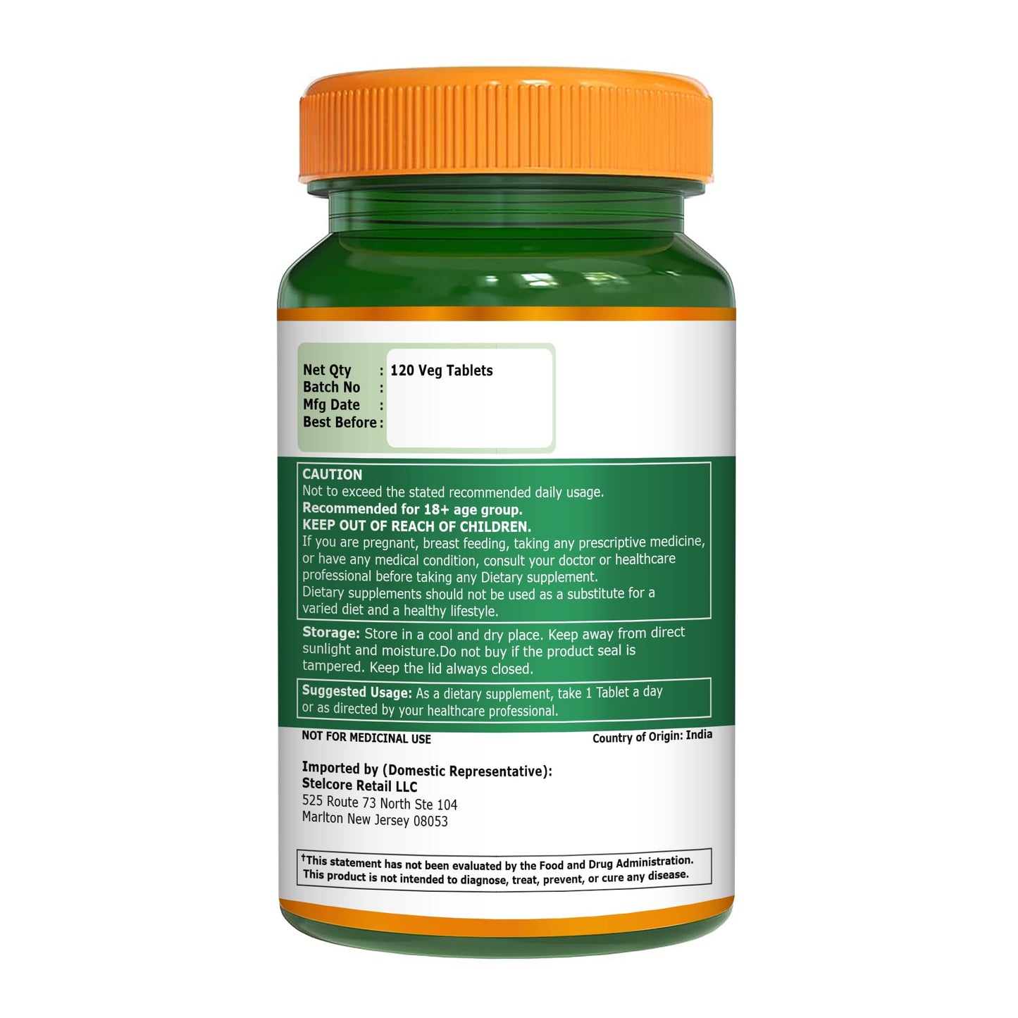 PURE NUTRITION NATURAL TREASURES Vitamin C with Amla Extract & Zinc Supplement Capsule 120