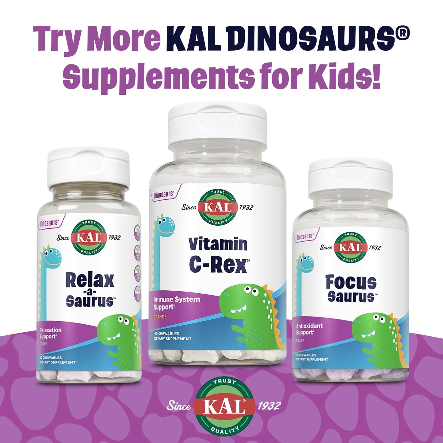 KAL MultiSaurus Kids Complete Multivitamin Chewables 90 Count