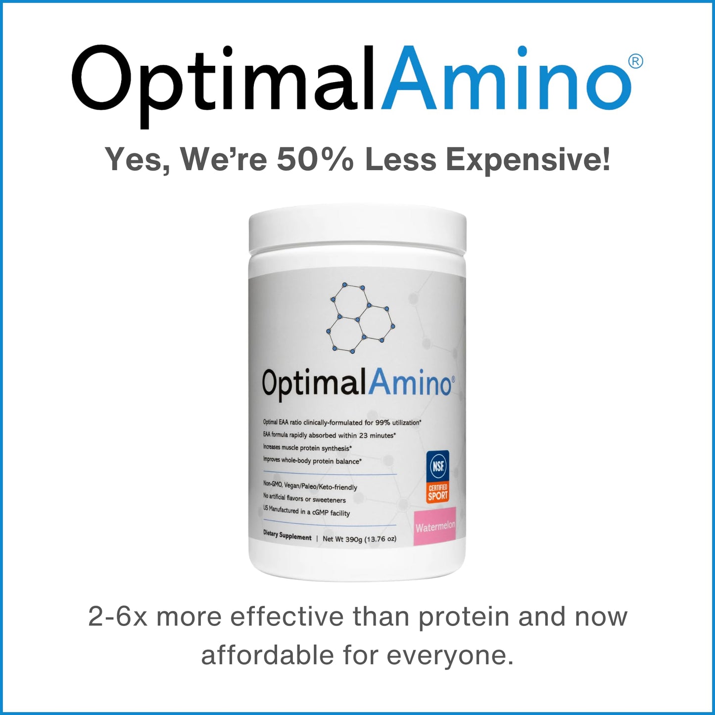 OptimalAmino Amino Acid Powder 13.76 Ounce