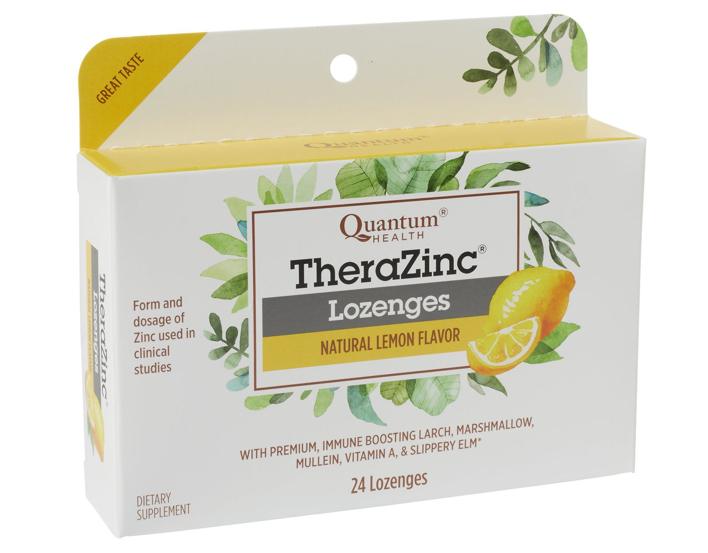 Quantum TheraZinc Lemon Lozenges Lozenge, 24 Count