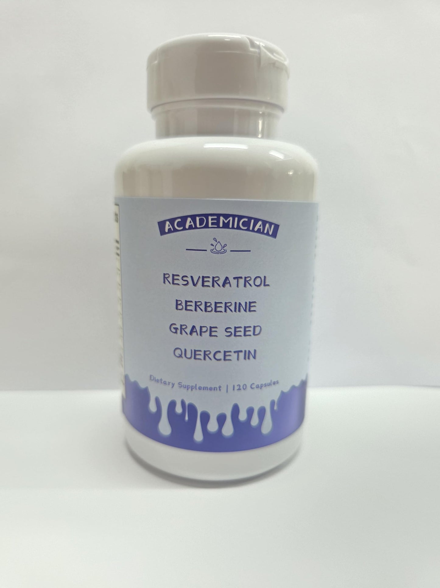 ACADEMICIAN Grape Seed Extract Capsules with Berberine, Resveratrol, Quercetin - 120 Capsules