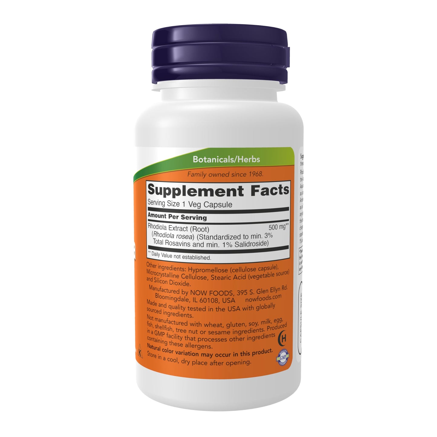 NOW Foods Rhodiola Rosea Capsules, 60 Capsules