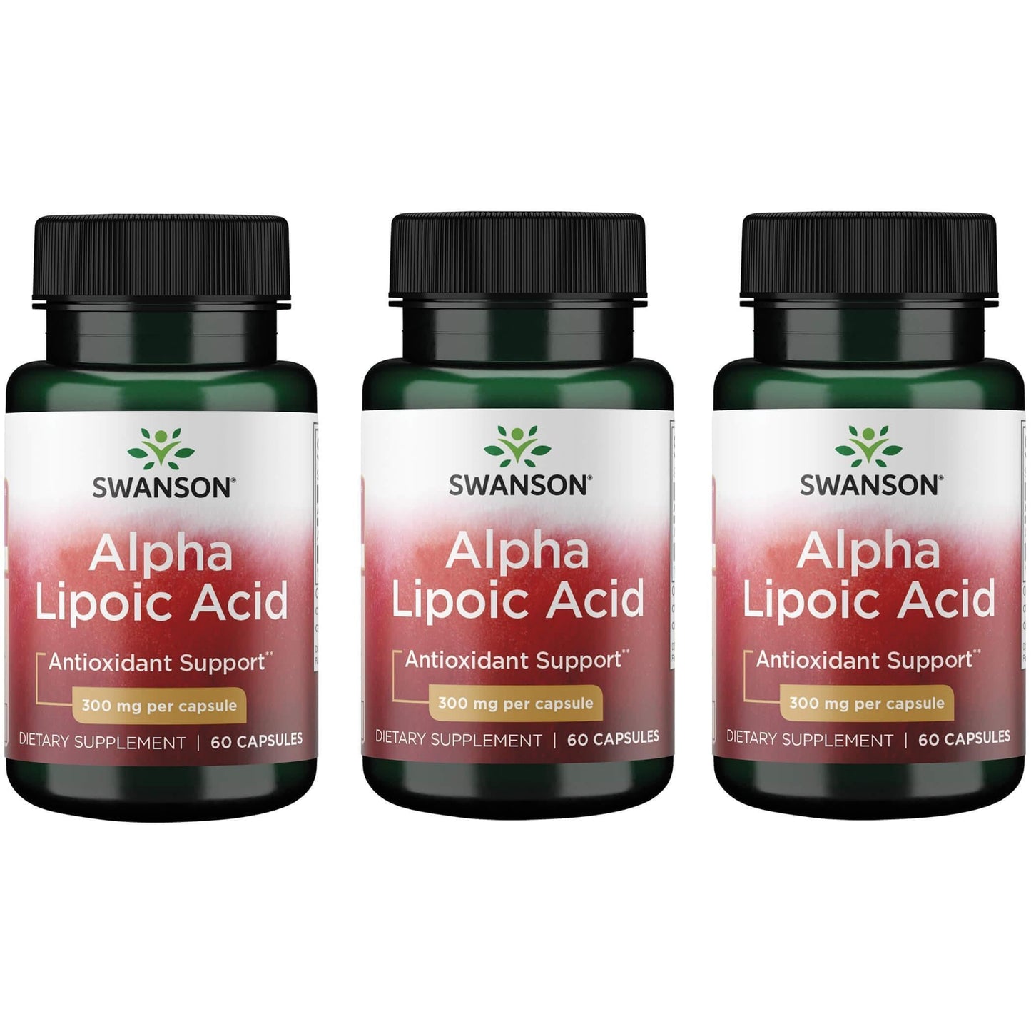 Swanson Alpha Lipoic Acid 300 mg Capsules, 180 Count