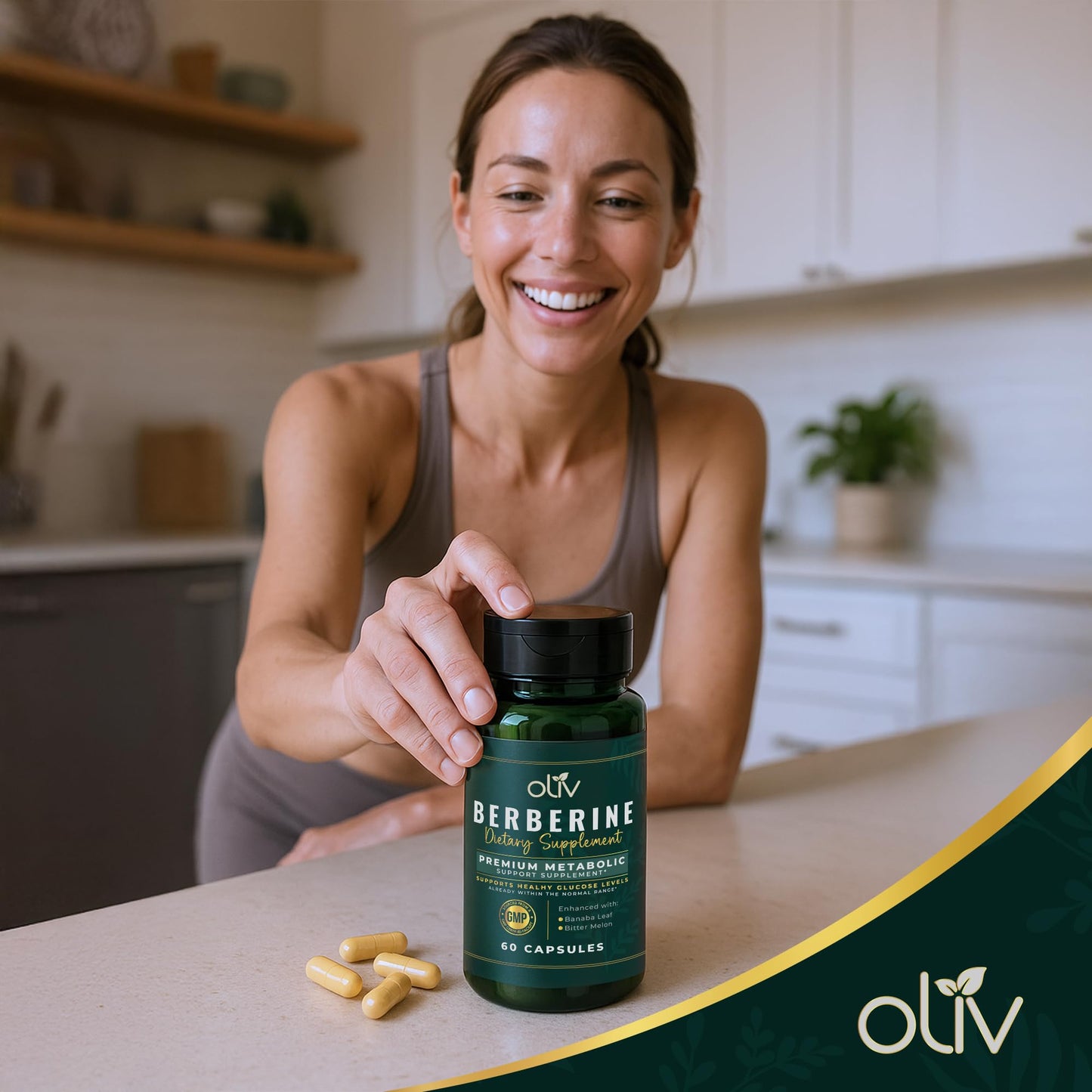 oliv Berberine HCI 1000mg Capsules, 60 Count