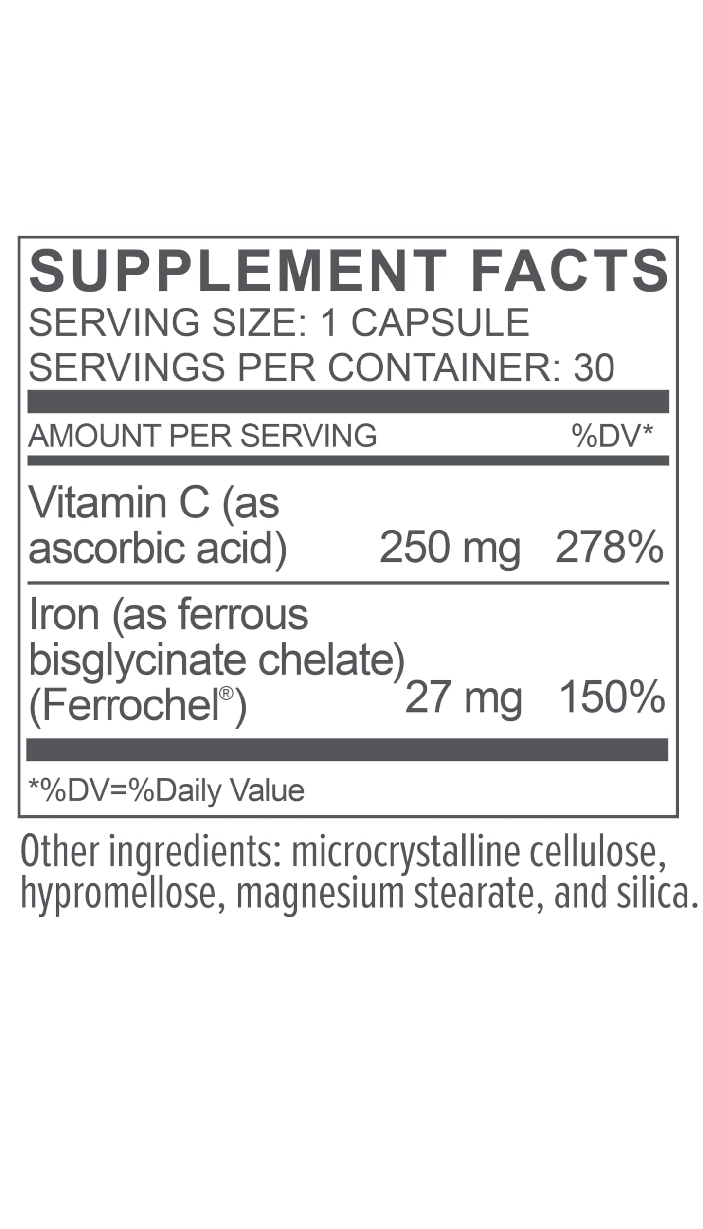 Biote Iron+ Capsules, 30 Count
