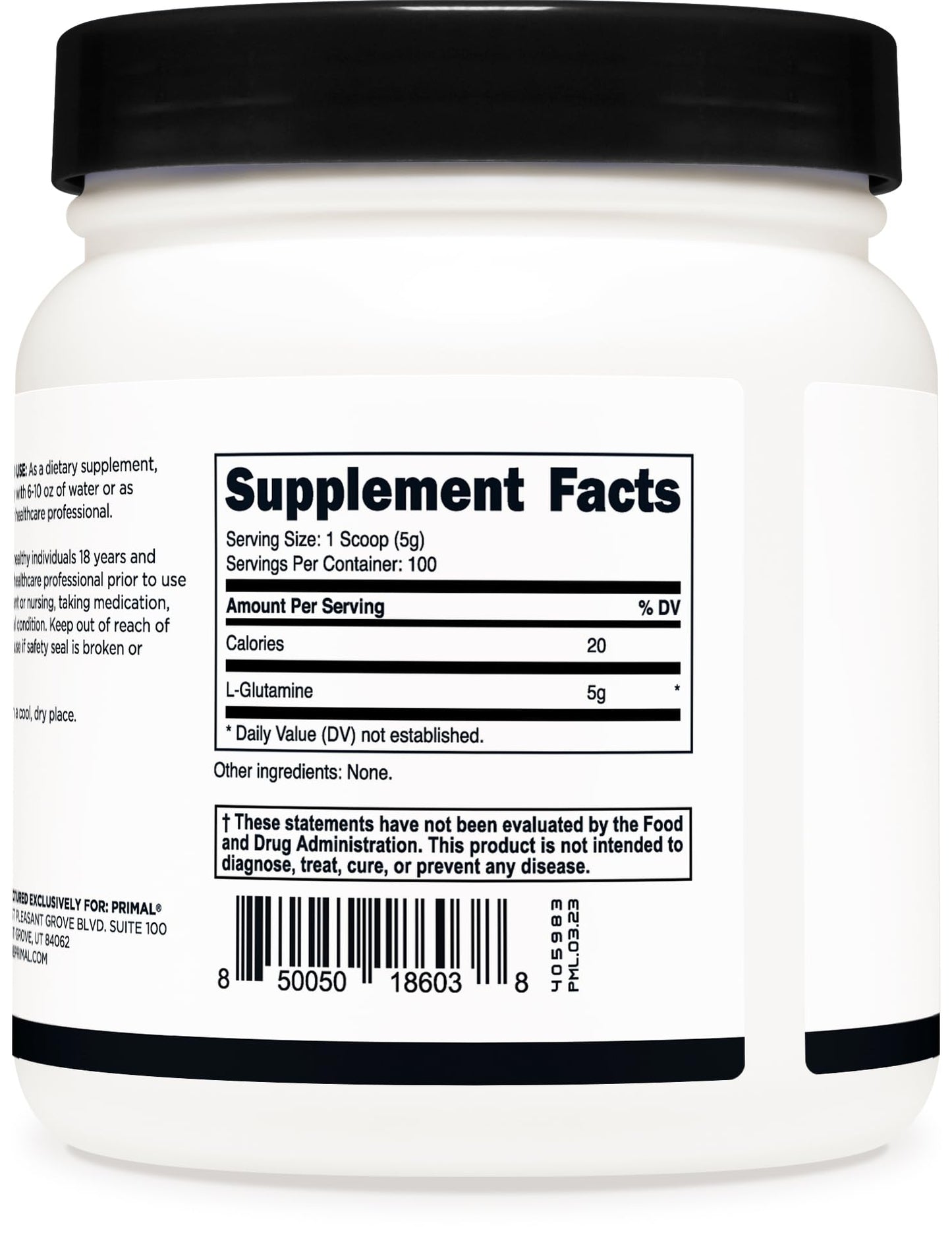 Primal L-Glutamine Powder 17.9