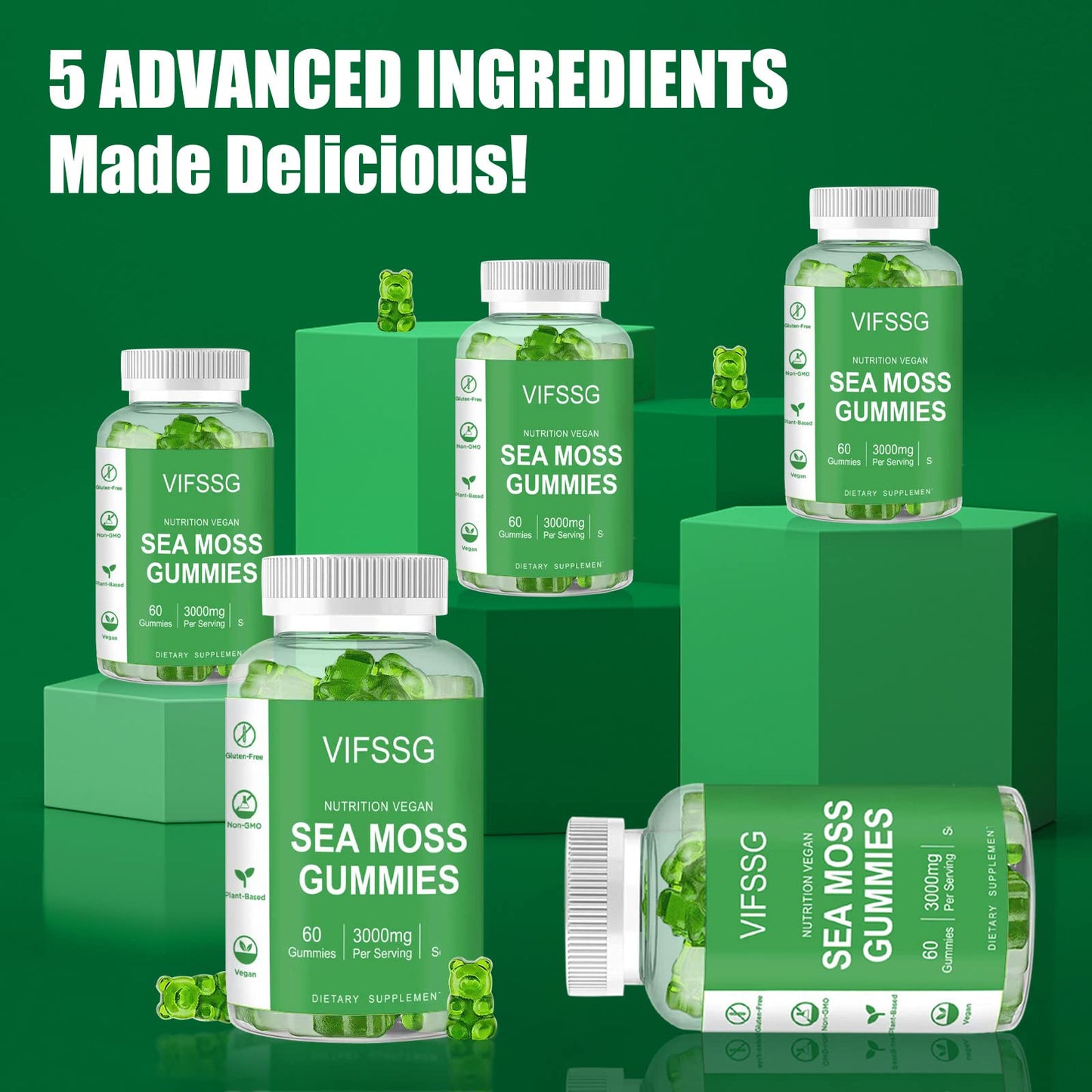 VIFSSG Sea Moss Gummies 60 Gummies
