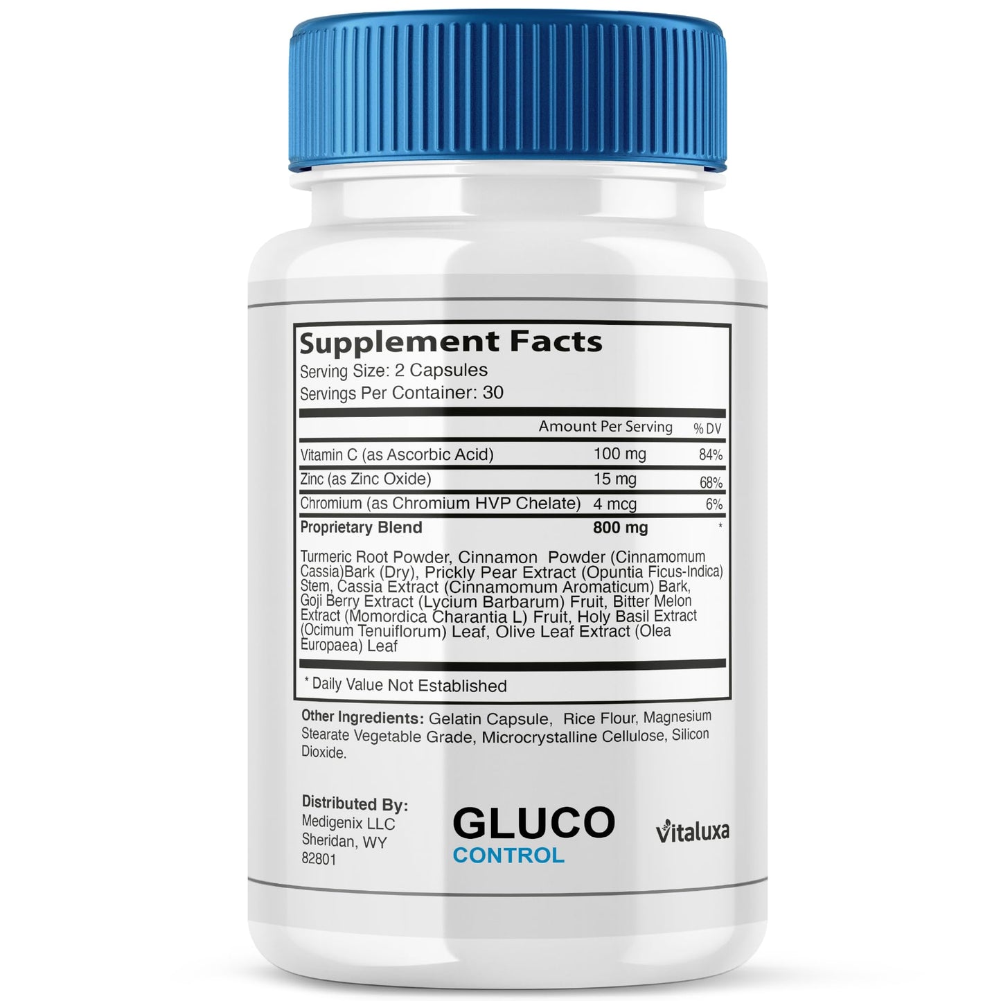 Vitaluxa Gluco Control Capsules 120 Count