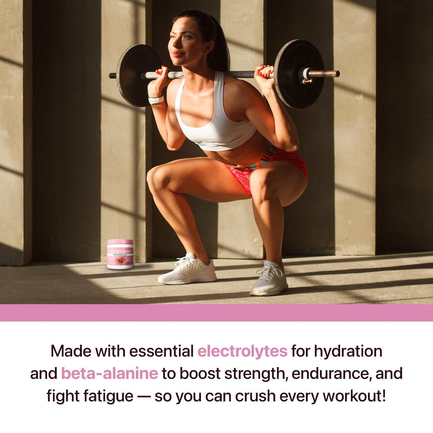 Flat Tummy Pre Workout Powder for Women 8.47 Ounce