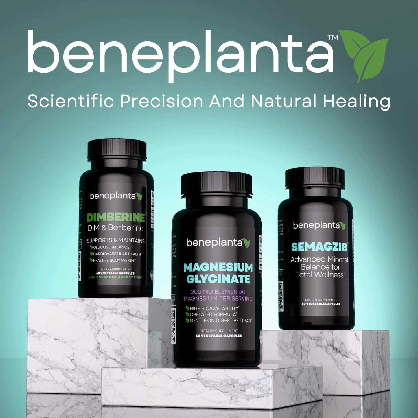Beneplanta Magnesium Glycinate 200mg Chelated High Absorption Sleep Support Capsules, 60 Capsules