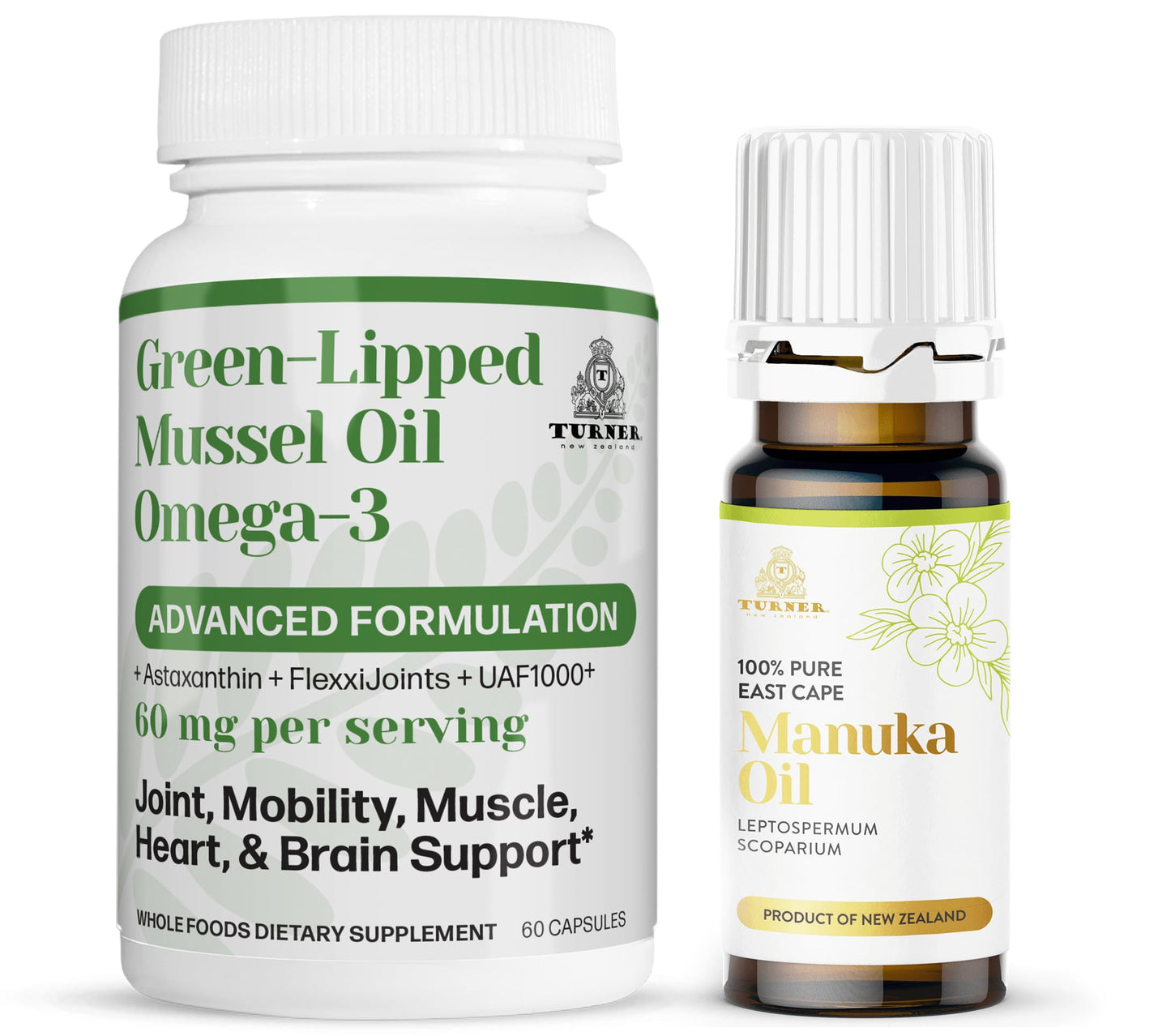 TURNER New Zealand Omega-3 Green Lipped Mussel Oil 60 Softgels