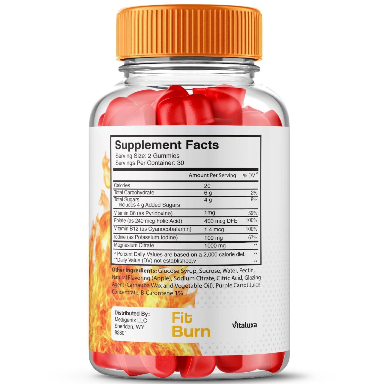 Vitaluxa Fit Burn Gummies 120