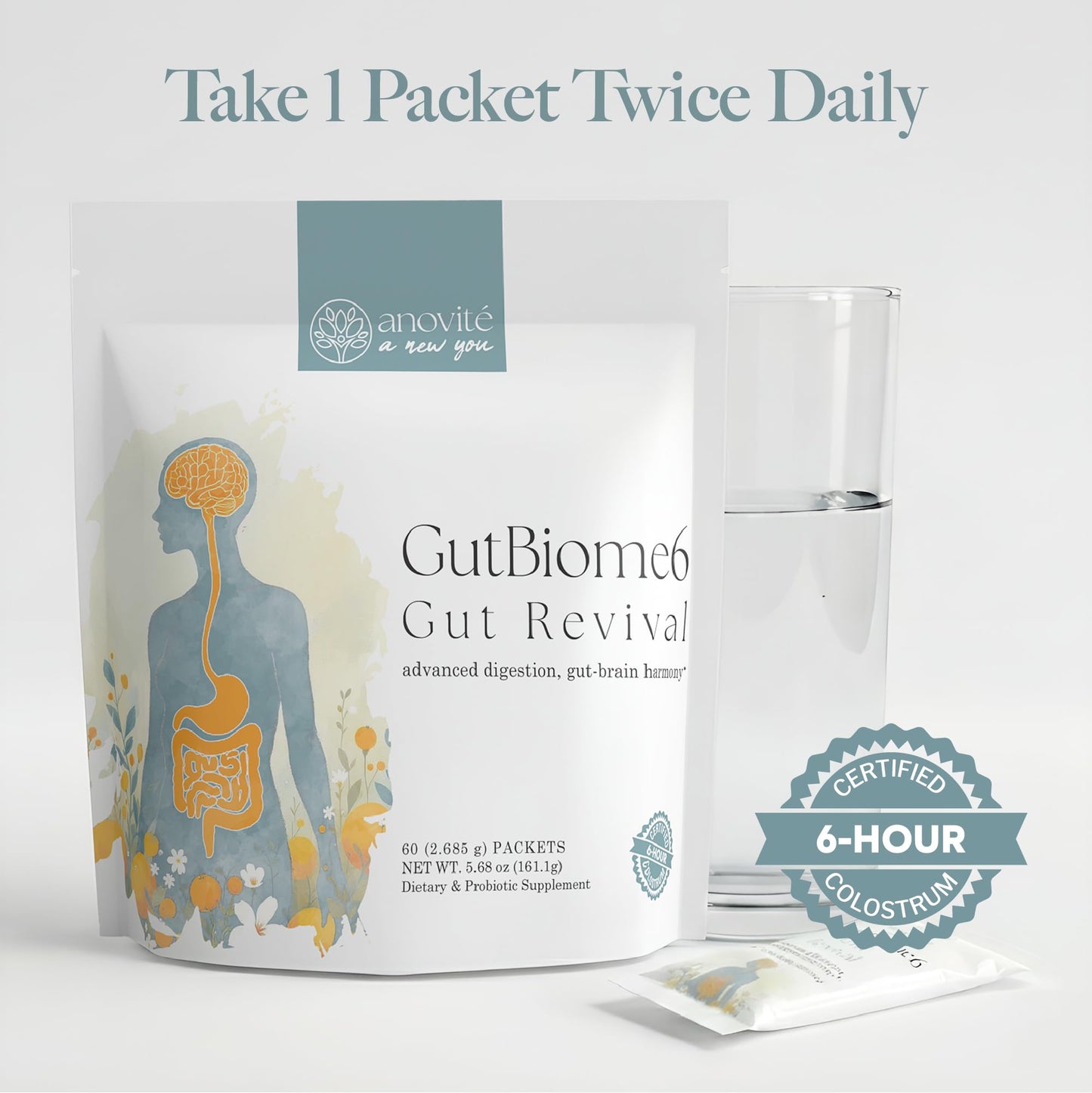 Anovite GutBiome Powder, 60 Packets