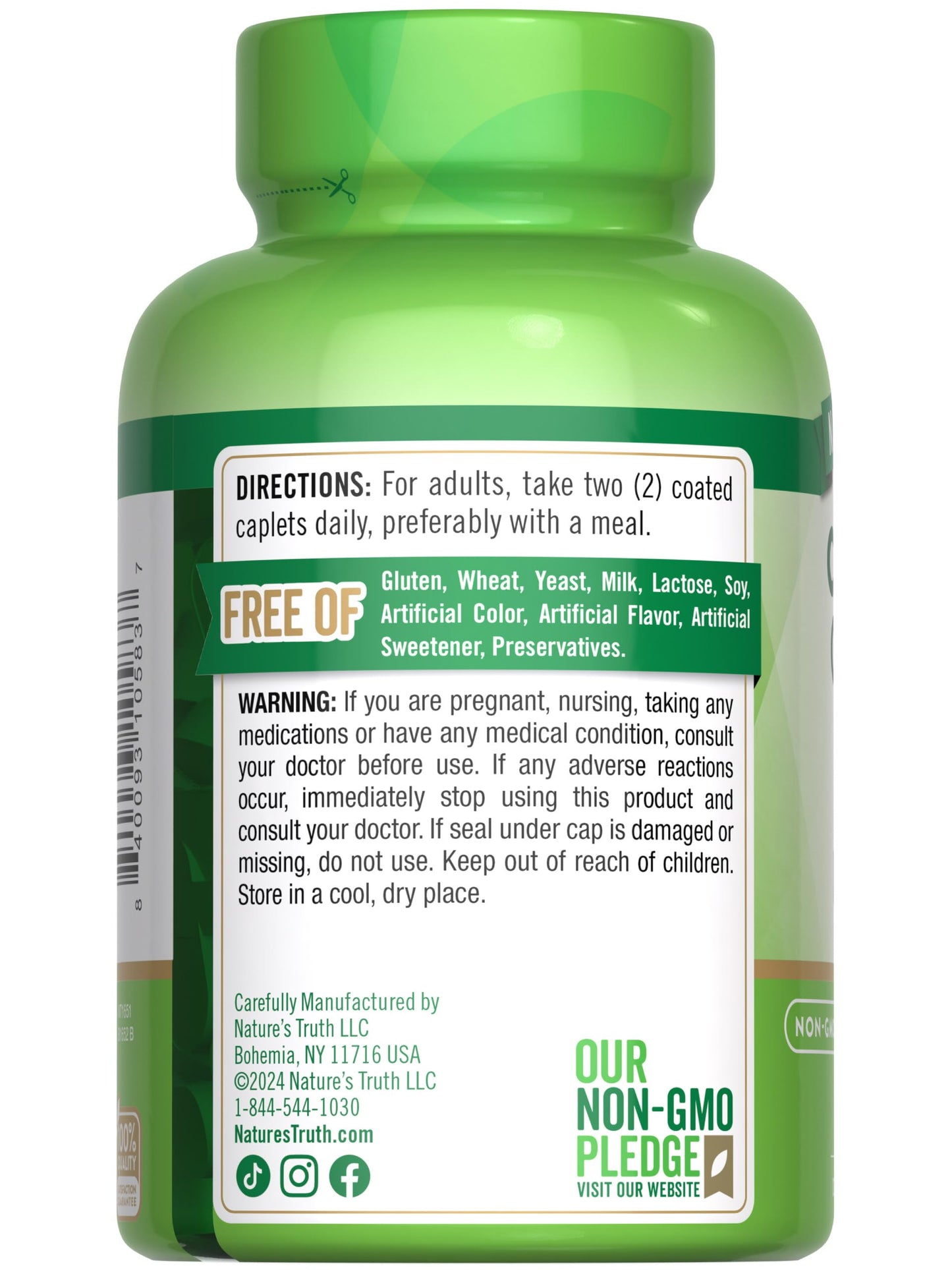Nature's Truth Calcium Citrate with Vitamin D3 Caplets, 100 Caplets