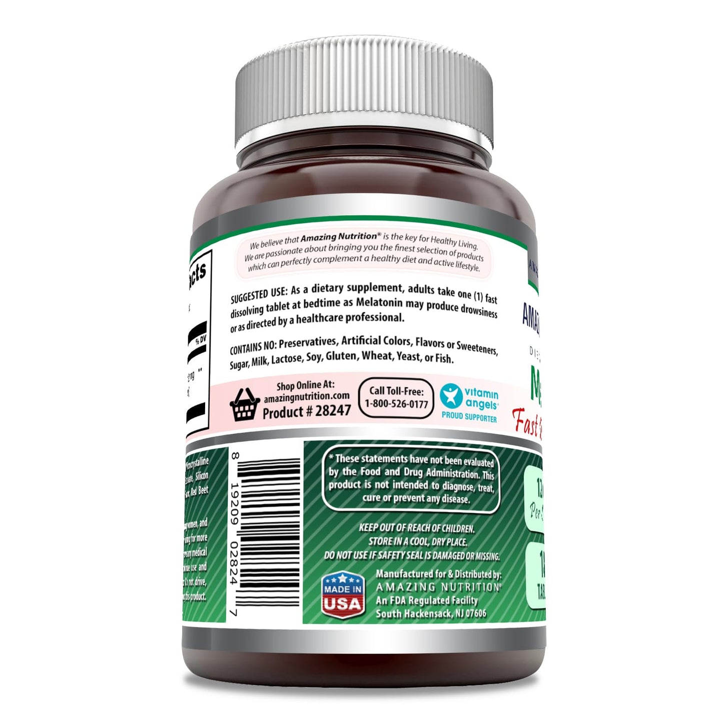 Amazing Nutrition Melatonin 12 mg Tablet 1 Count