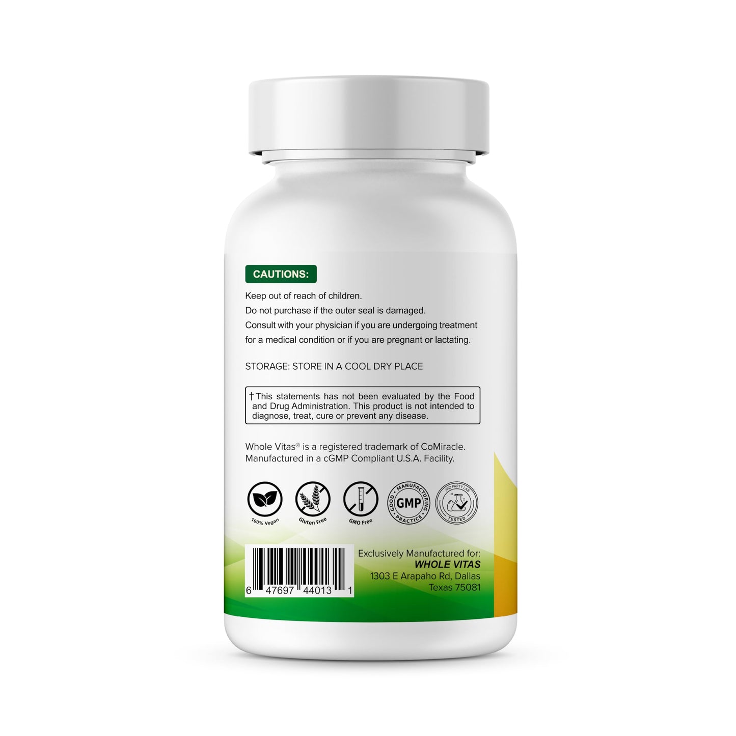 Whole Vitas KSM-66 Ashwagandha and Shilajit Extract Capsules, 90 Capsules