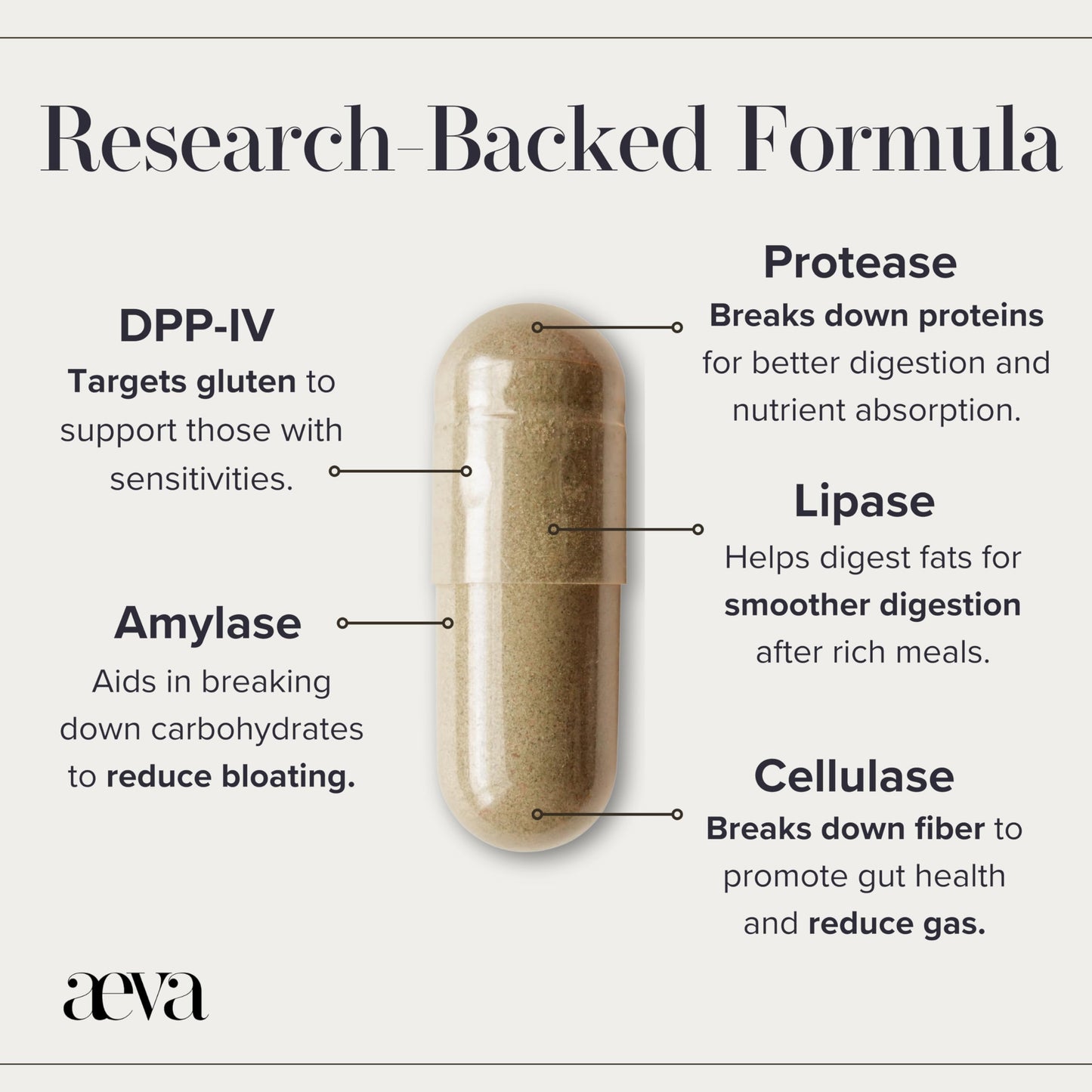 AEVA Digestive Enzymes Capsule 60 Count