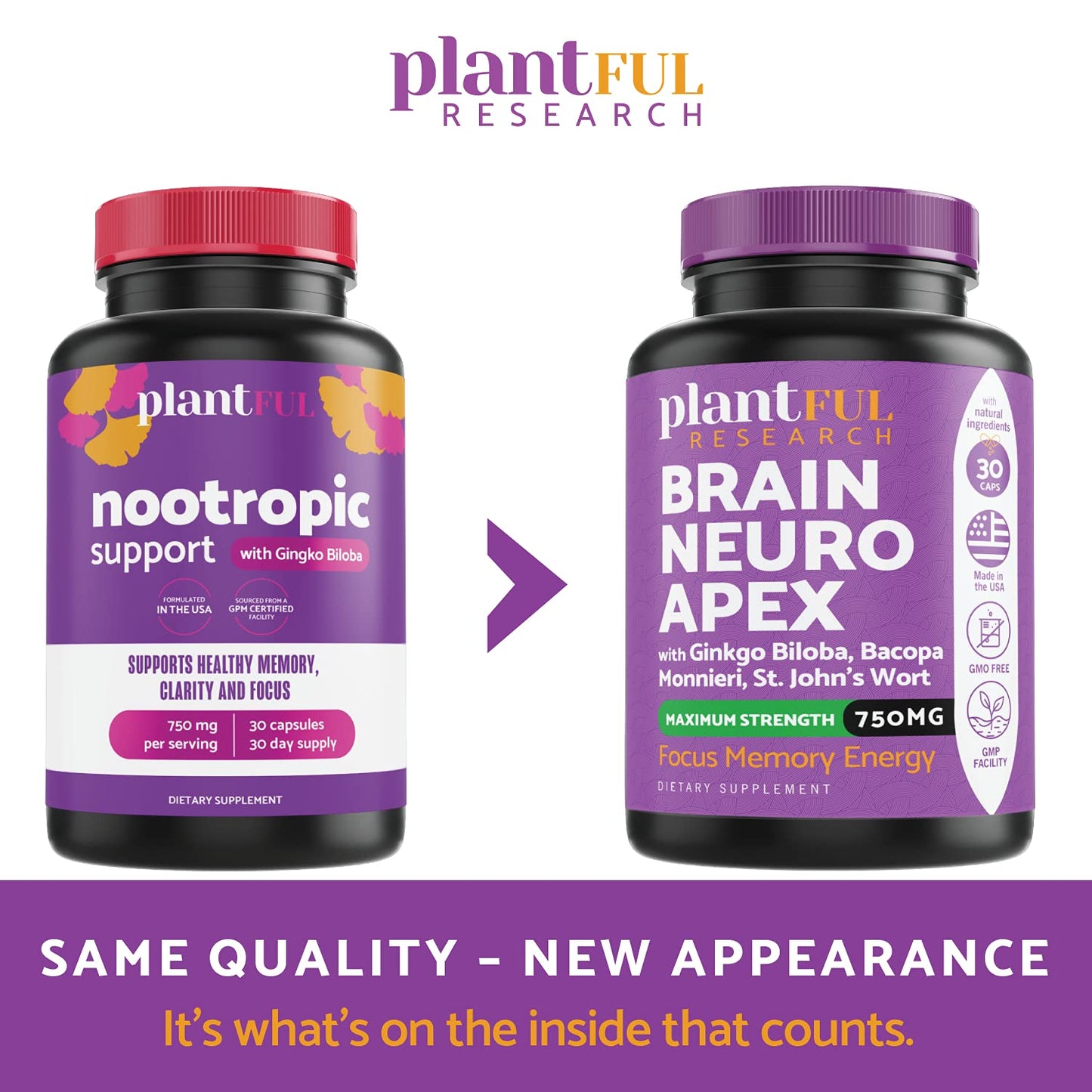 PLANTFUL RESEARCH Nootropic Brain Supplement Powder, 26.45 Ounce