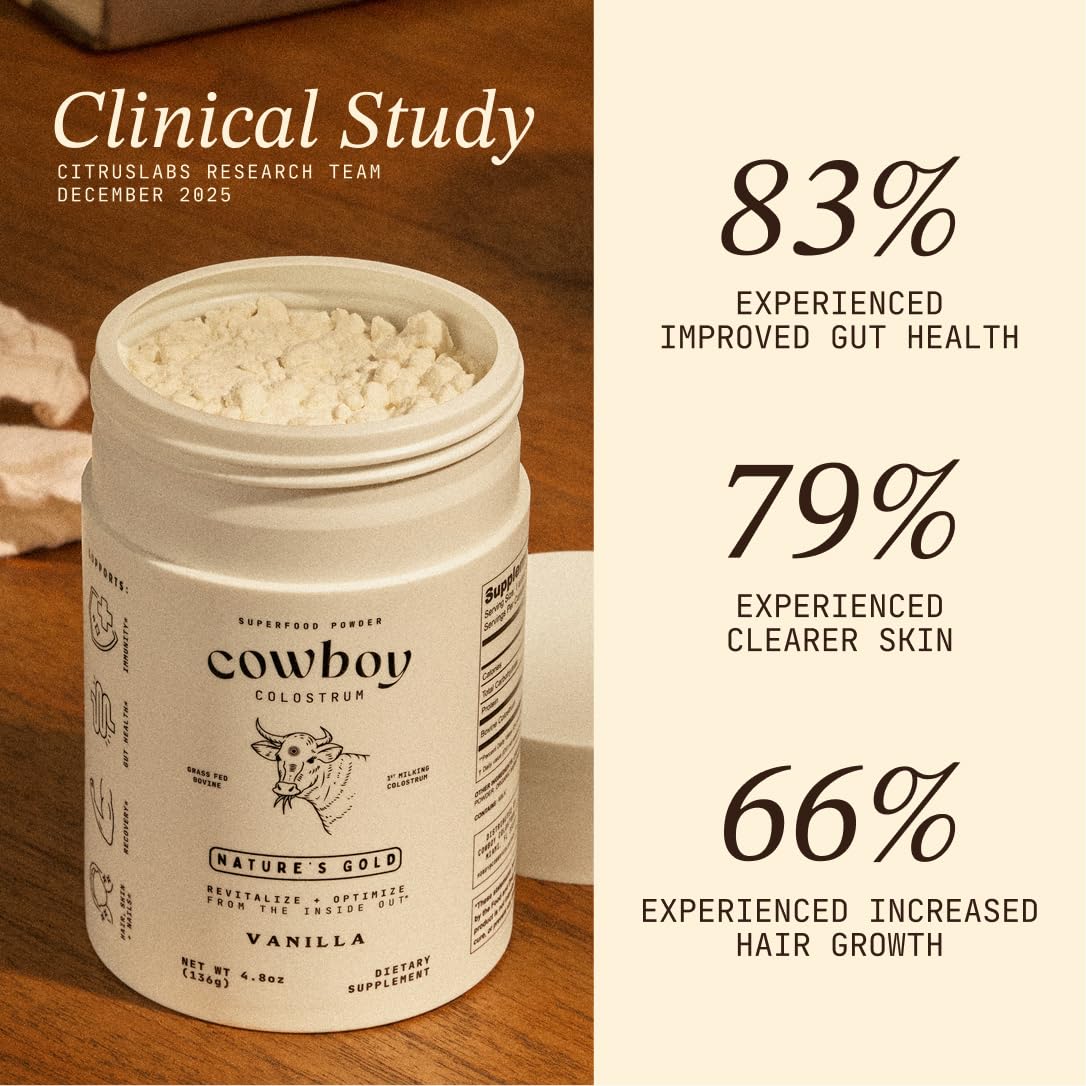 COWBOY COLOSTRUM Grass-Fed Colostrum Powder 4.8 Ounce
