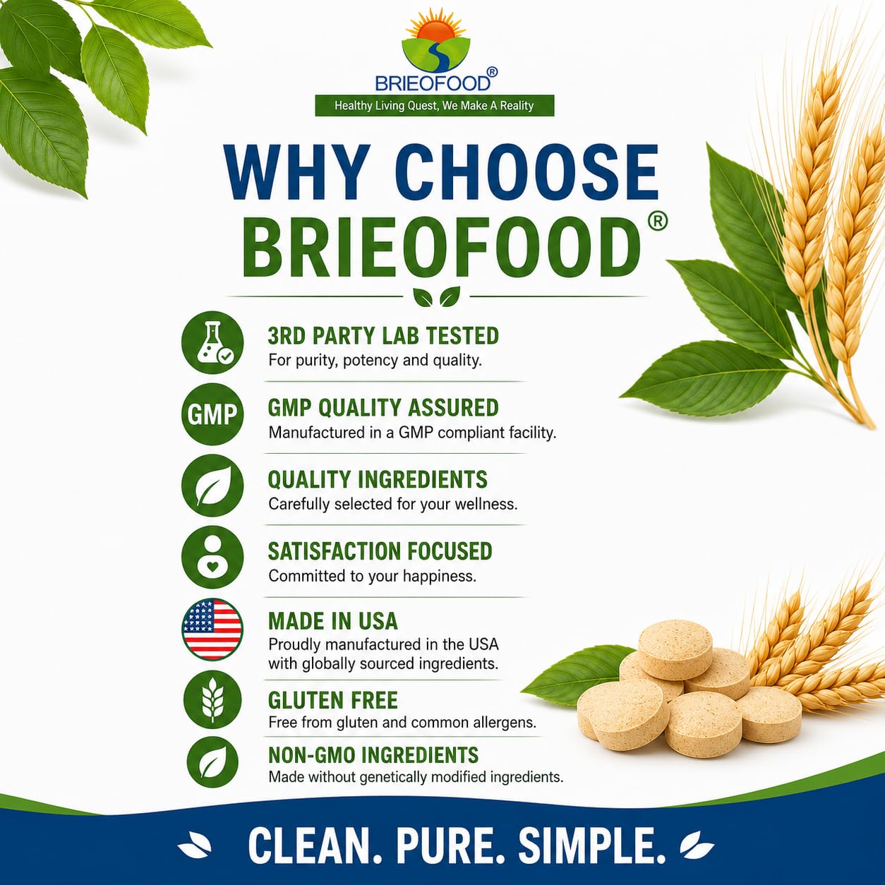 Brieofood Brewers Yeast Tablets 240 Count