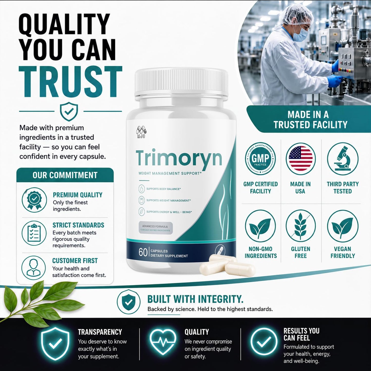 MJO Trimoryn Capsules 300 Capsules