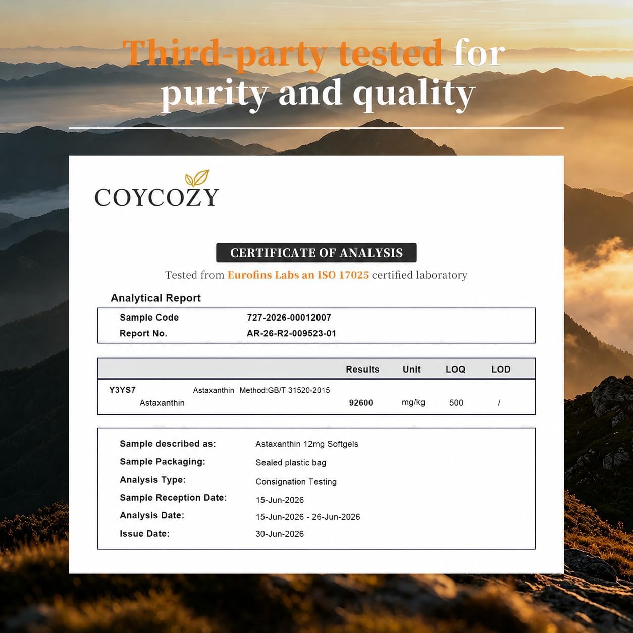 Coycozy Astaxanthin 12mg Softgel 90